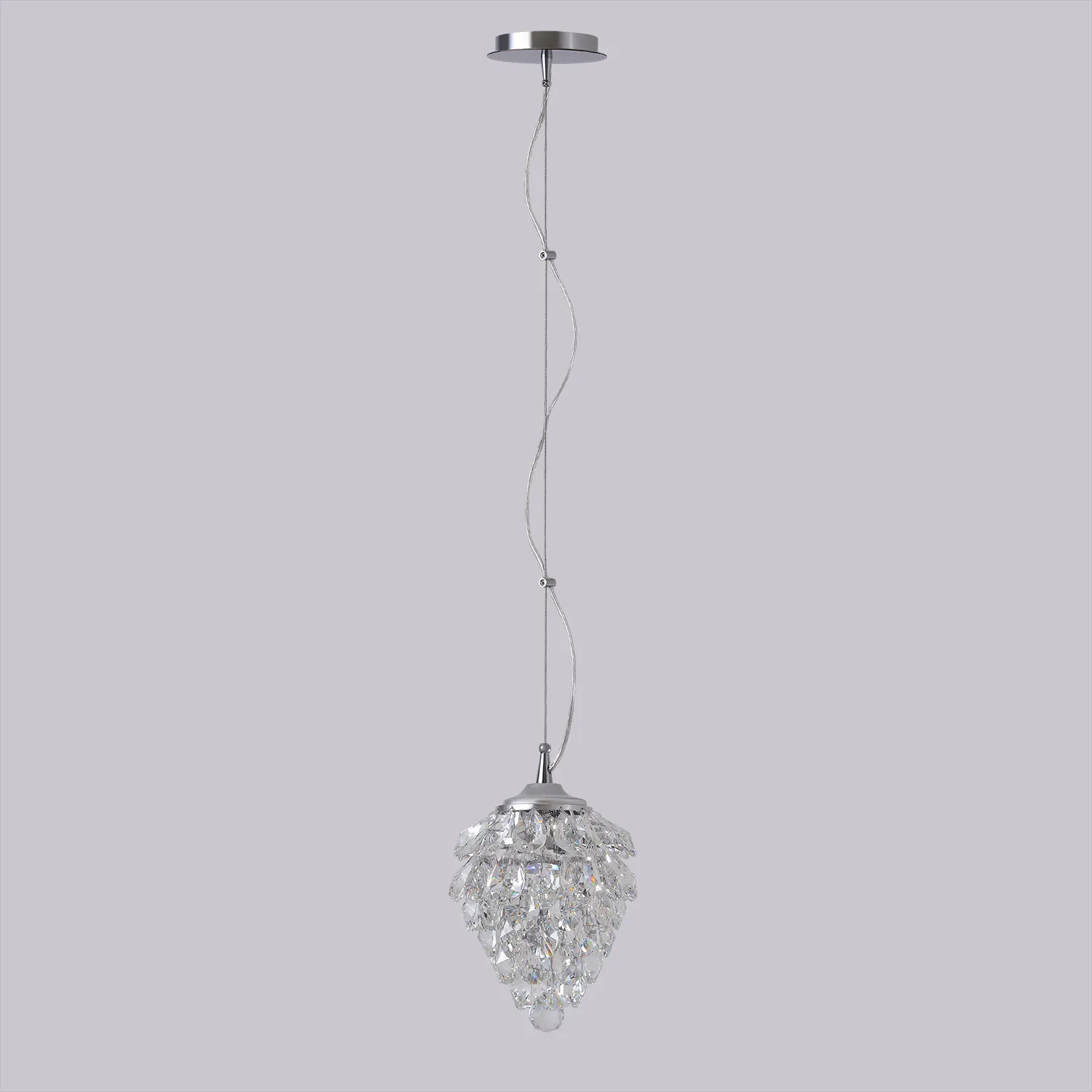 Светильник подвесной Crystal Lux CHARME SP2 CHROME/TRANSPARENT