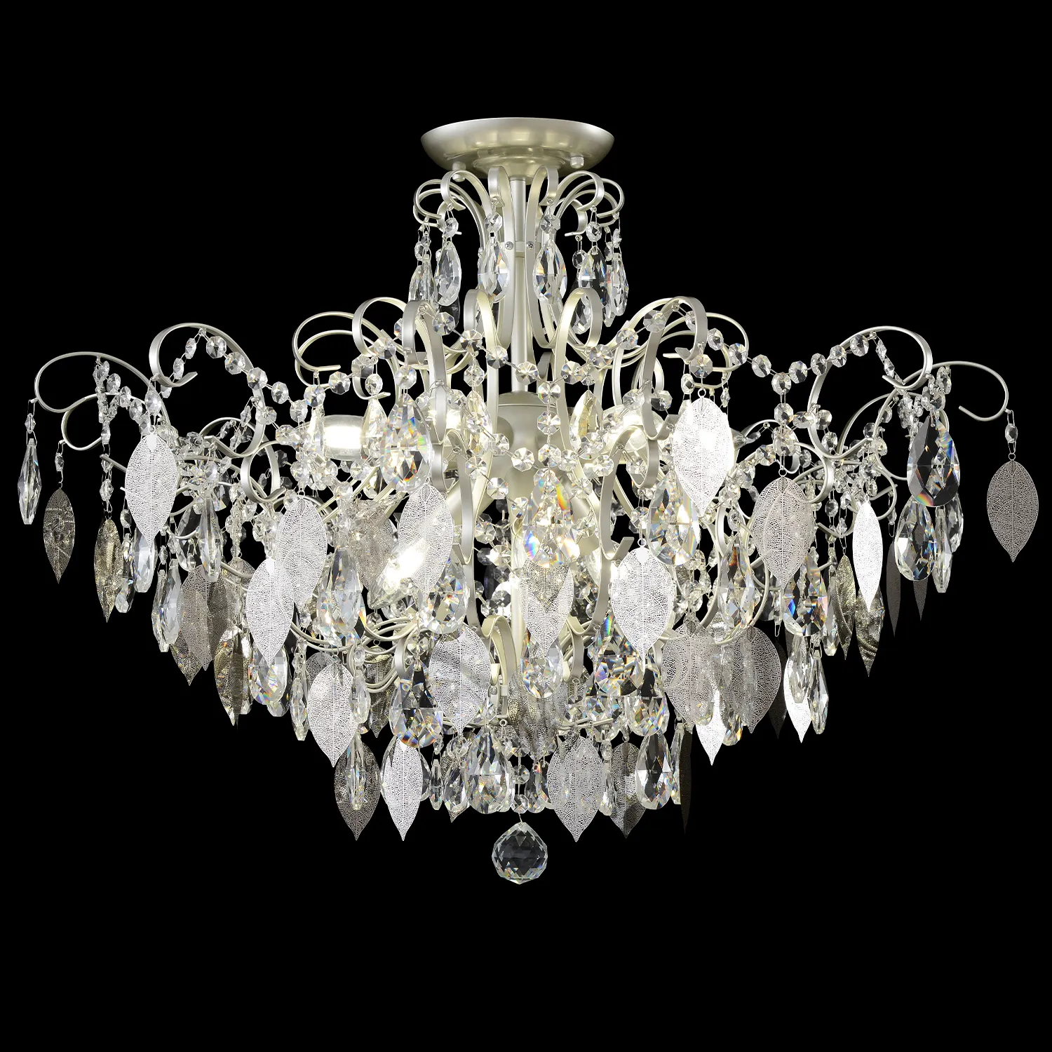 Светильник потолочный Crystal Lux ESMIRALDA PL9 SILVER