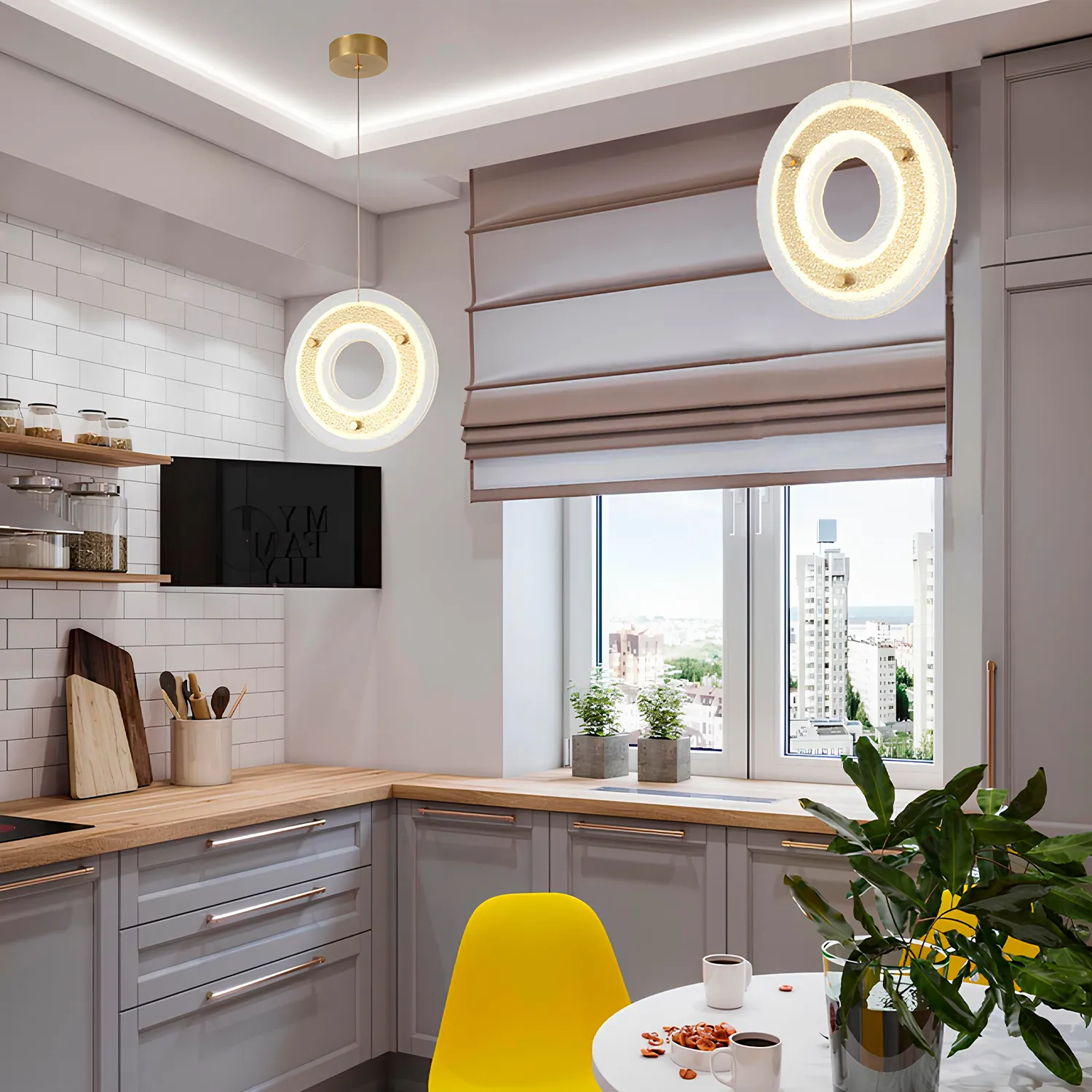 Светильник подвесной Crystal Lux DIEGO SP25W LED BRASS