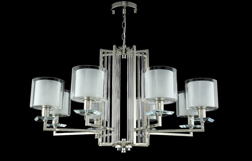 Люстра Crystal Lux NICOLAS SP-PL8 NICKEL/WHITE