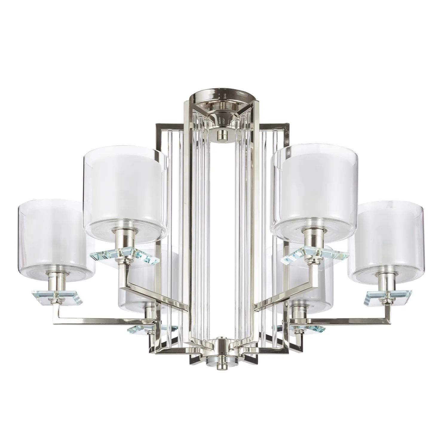 Люстра Crystal Lux NICOLAS SP-PL6 NICKEL/WHITE