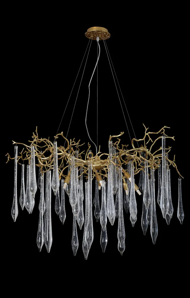 Люстра Crystal Lux REINA SP8 D1000 GOLD PEARL