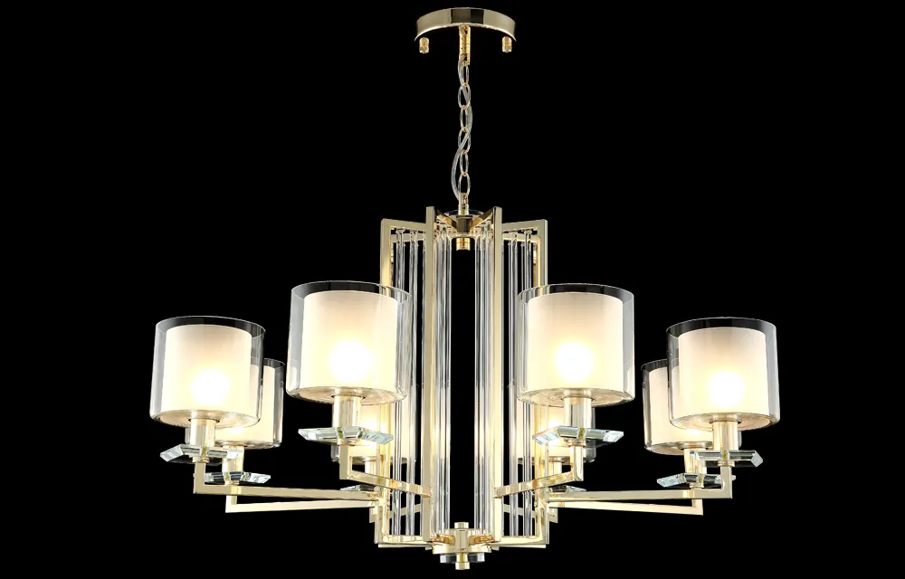 Люстра Crystal Lux NICOLAS SP-PL8 GOLD/WHITE
