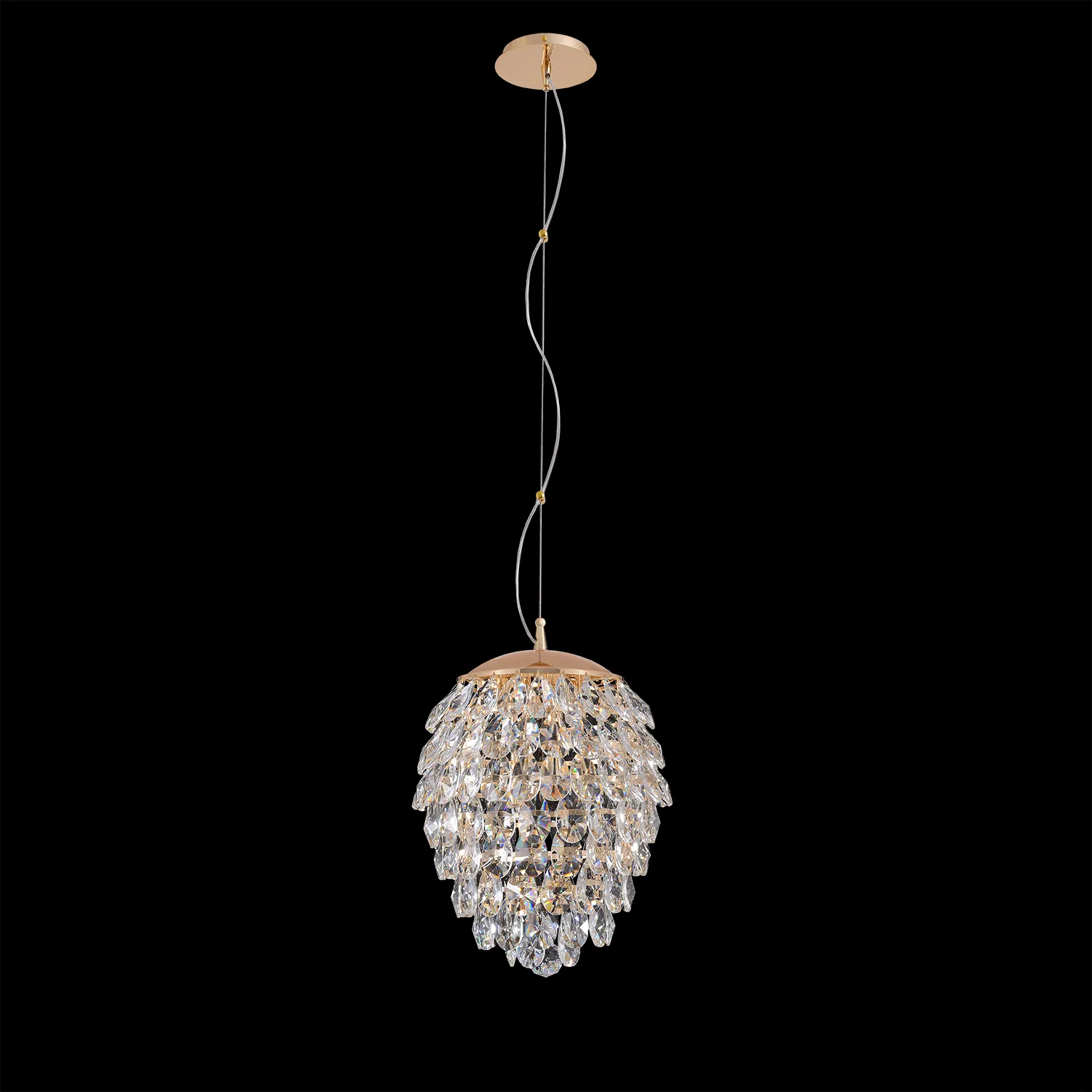 Светильник подвесной Crystal Lux CHARME SP6 GOLD/TRANSPARENT