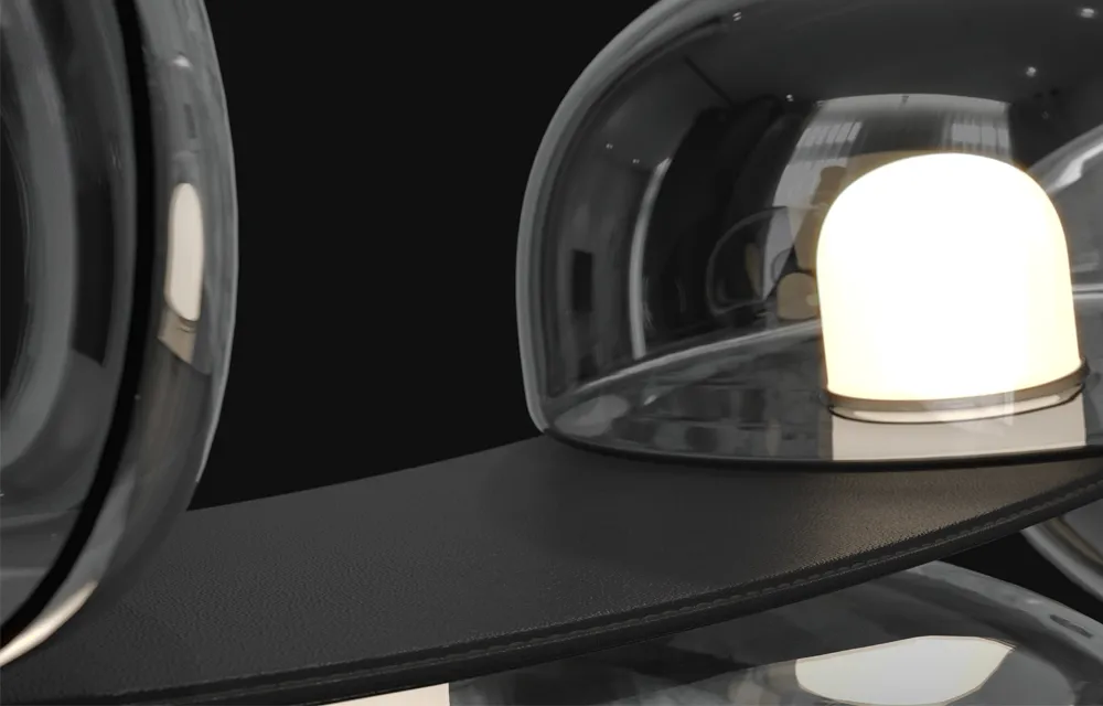 Светильник подвесной Crystal Lux BOSQUE SP7 L3000 BLACK/TRANSPARENT