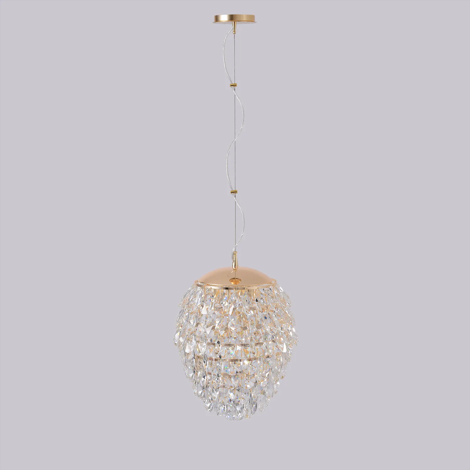 Светильник подвесной Crystal Lux CHARME SP6 GOLD/TRANSPARENT