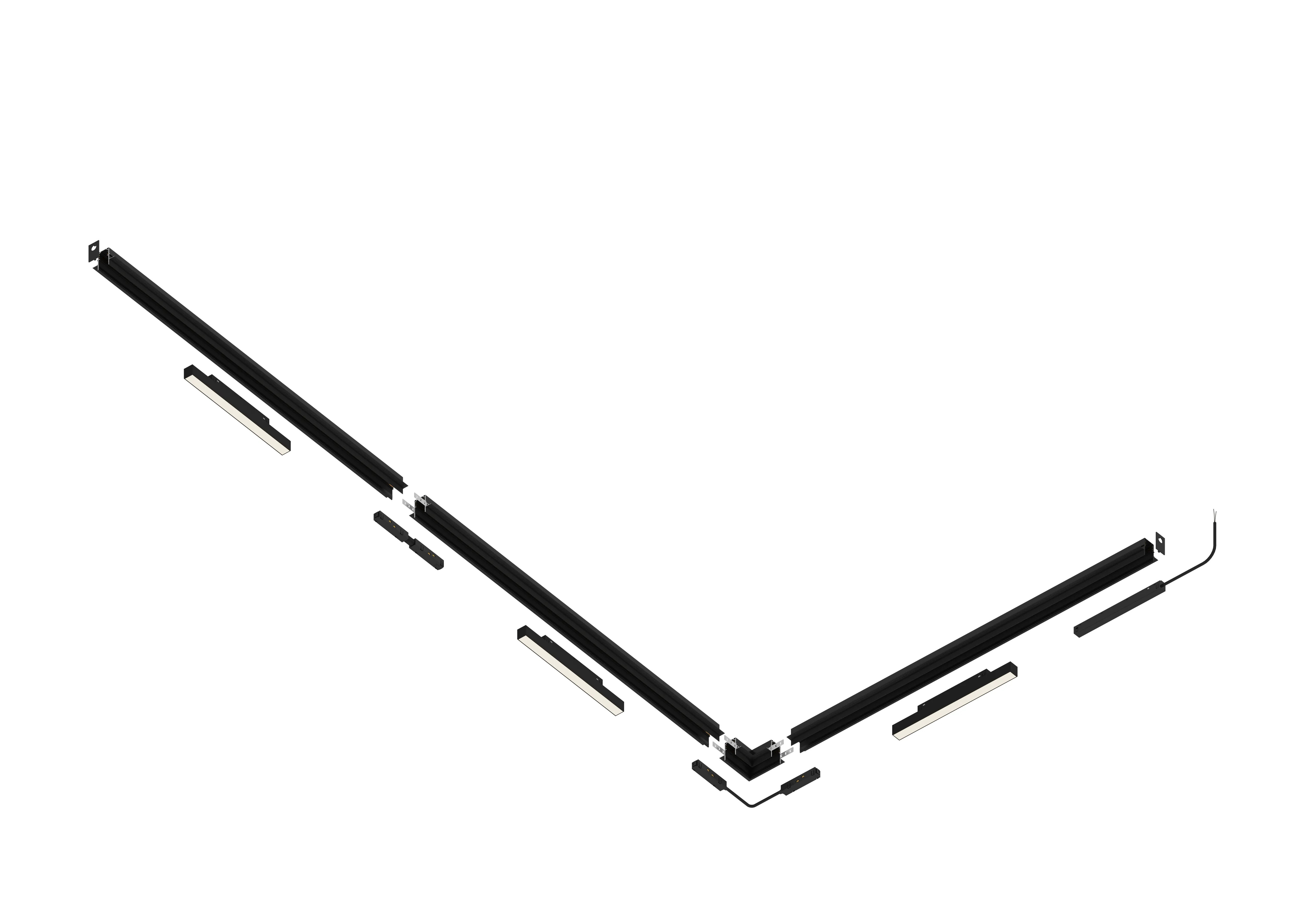 Шинопровод встраиваемый магнитный для ГКЛ12,5 мм Crystal Lux CLT 0.123 02 L3000 BL