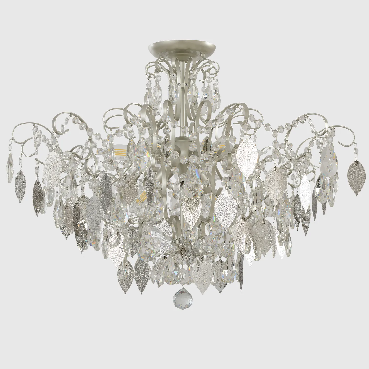 Светильник потолочный Crystal Lux ESMIRALDA PL9 SILVER