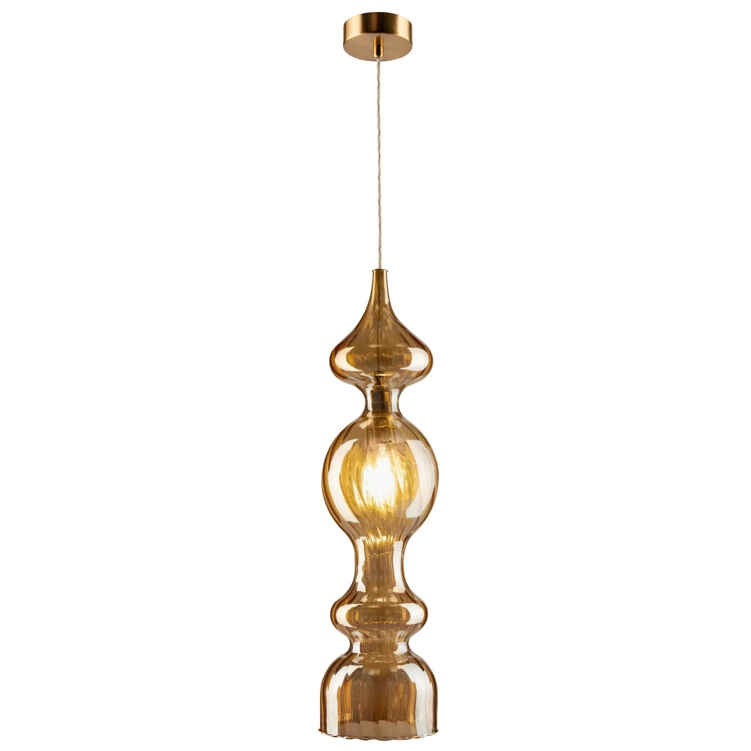 Светильник подвесной Crystal Lux IRIS SP1 A AMBER