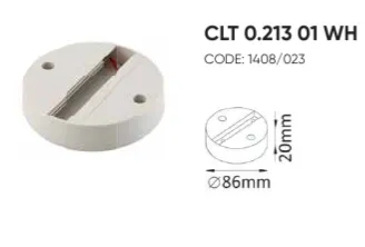 Основание для самостоятельного монтажа трековых однофазных светильников Crystal Lux CLT 0.213 01 WH