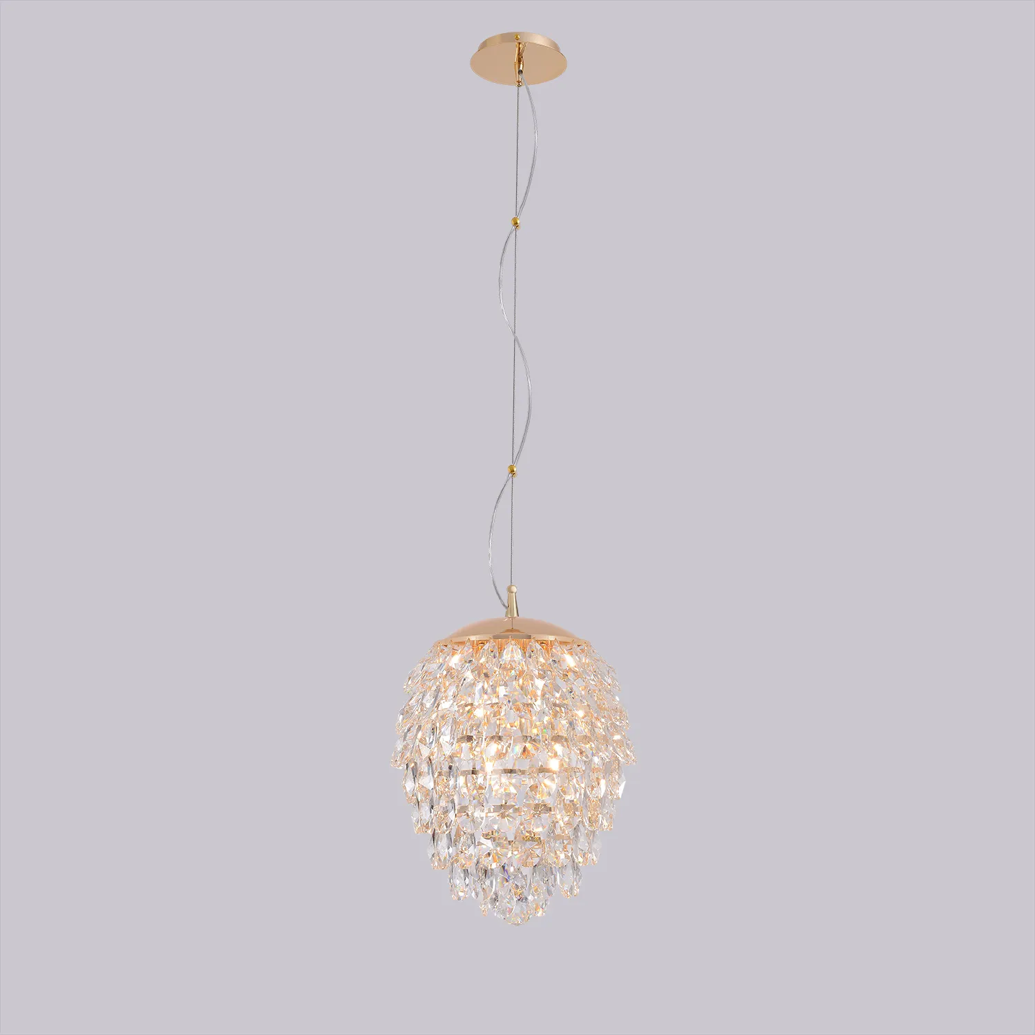 Светильник подвесной Crystal Lux CHARME SP6 GOLD/TRANSPARENT