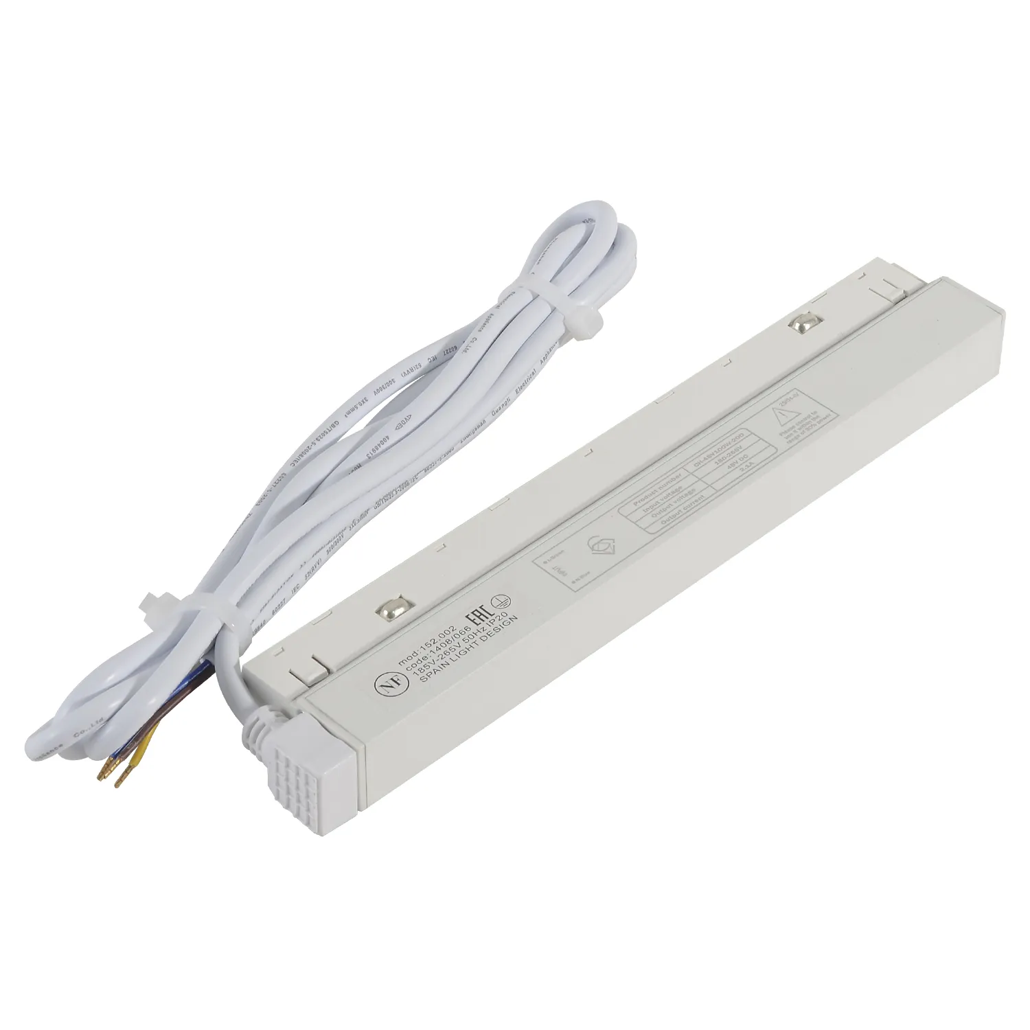 Драйвер для магнитного шинопровода 48V, 100W Crystal Lux CLT 0.203 08 WH