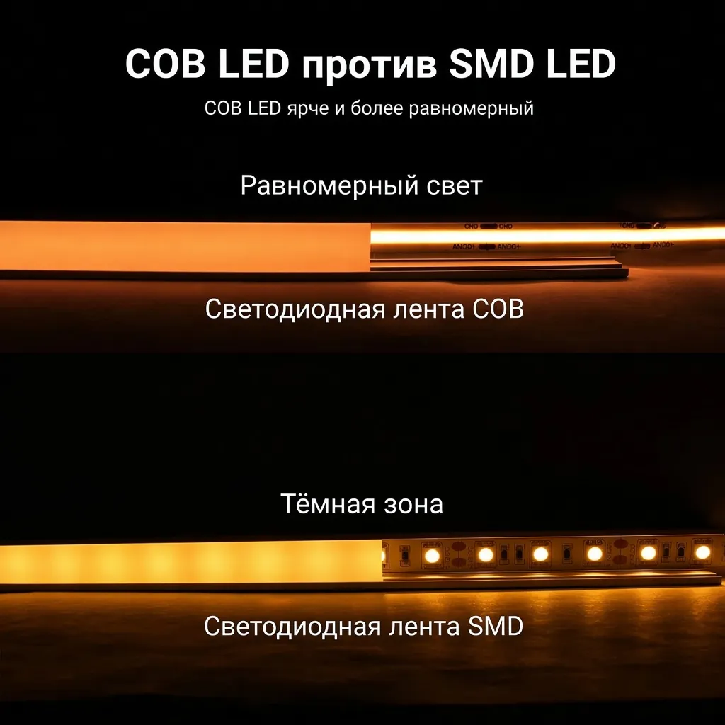 Светодиодная лента COB CLT 1.001 10W 24V COB 4000K IP20