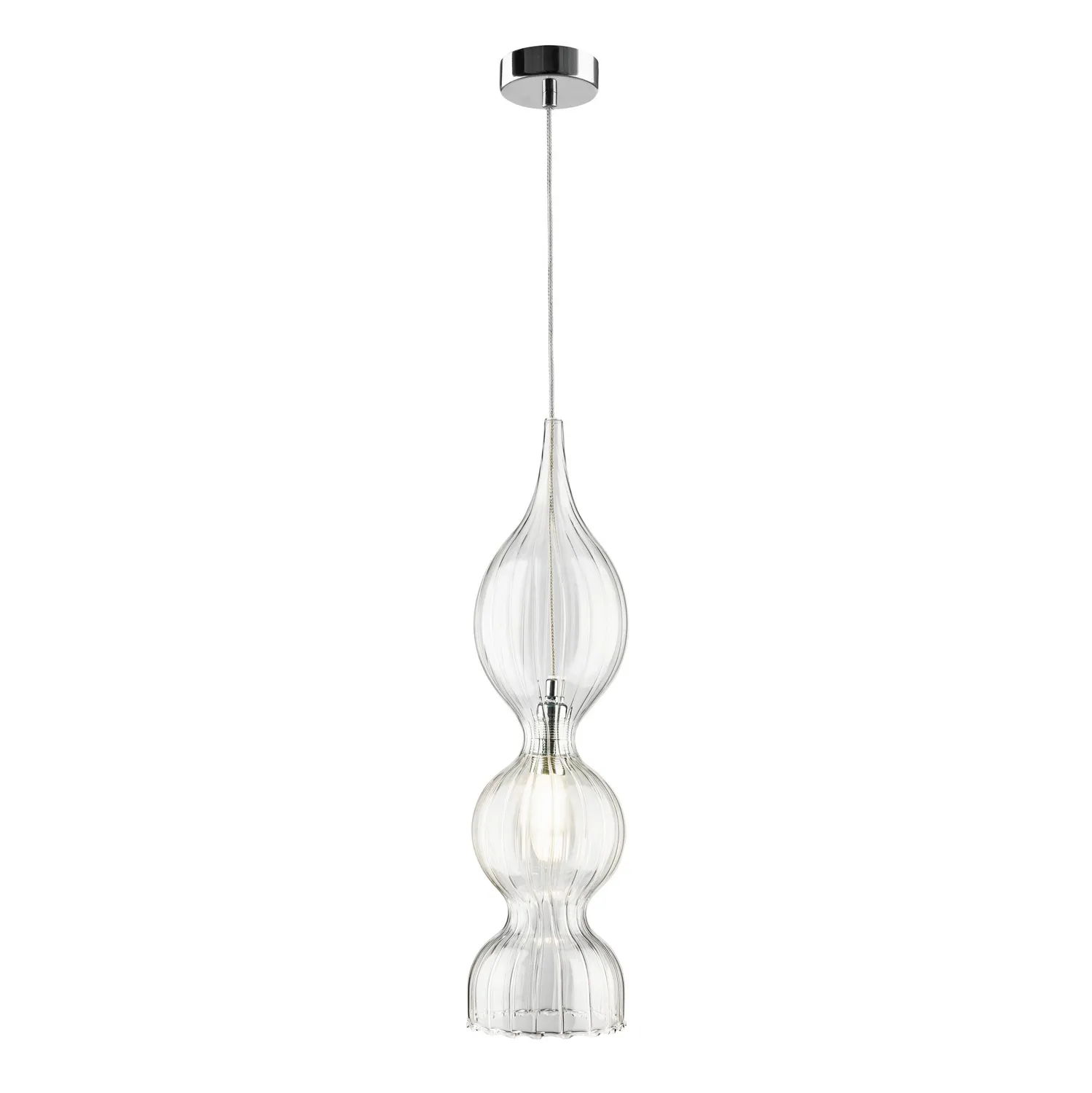 Светильник подвесной Crystal Lux IRIS SP1 B TRANSPARENT