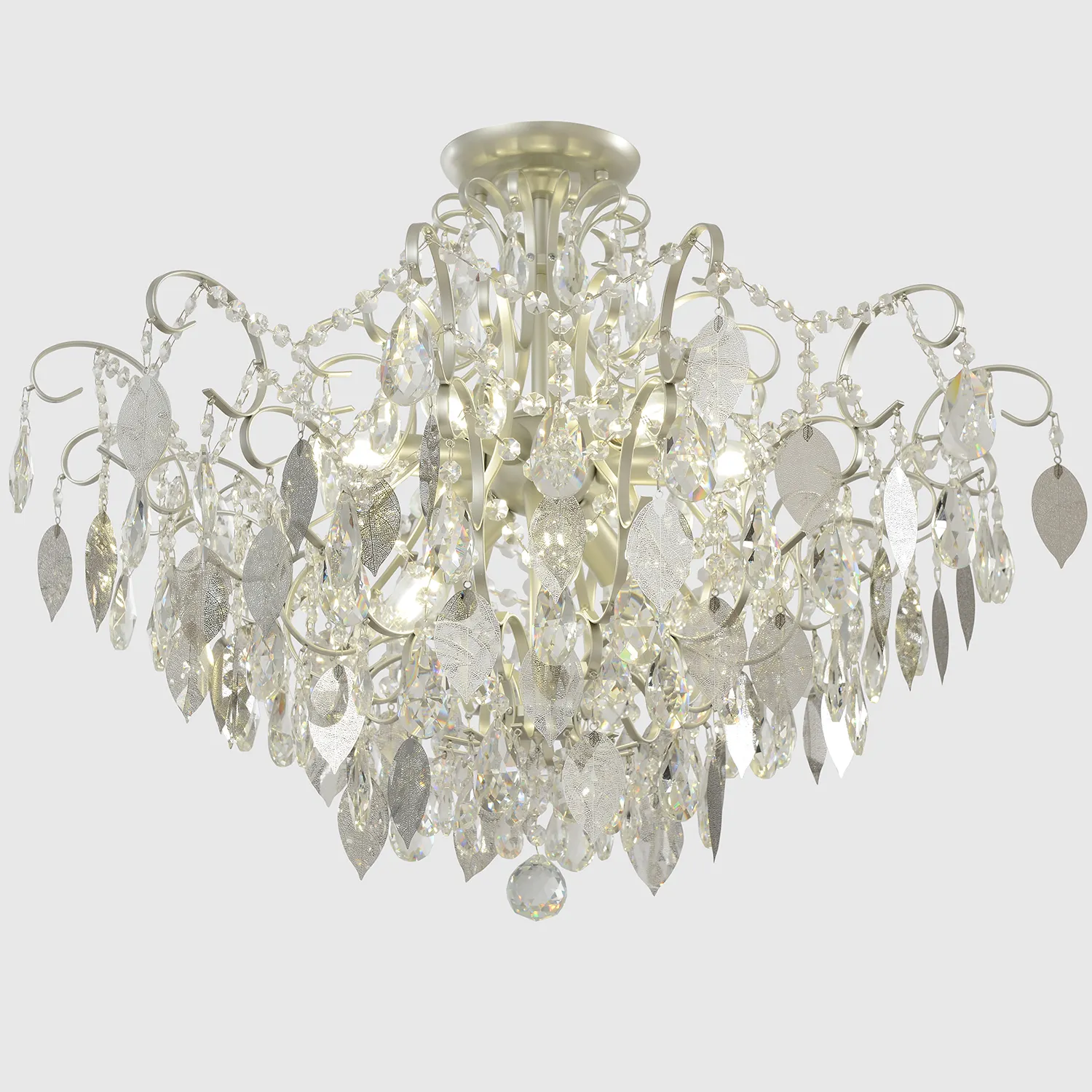 Светильник потолочный Crystal Lux ESMIRALDA PL9 SILVER