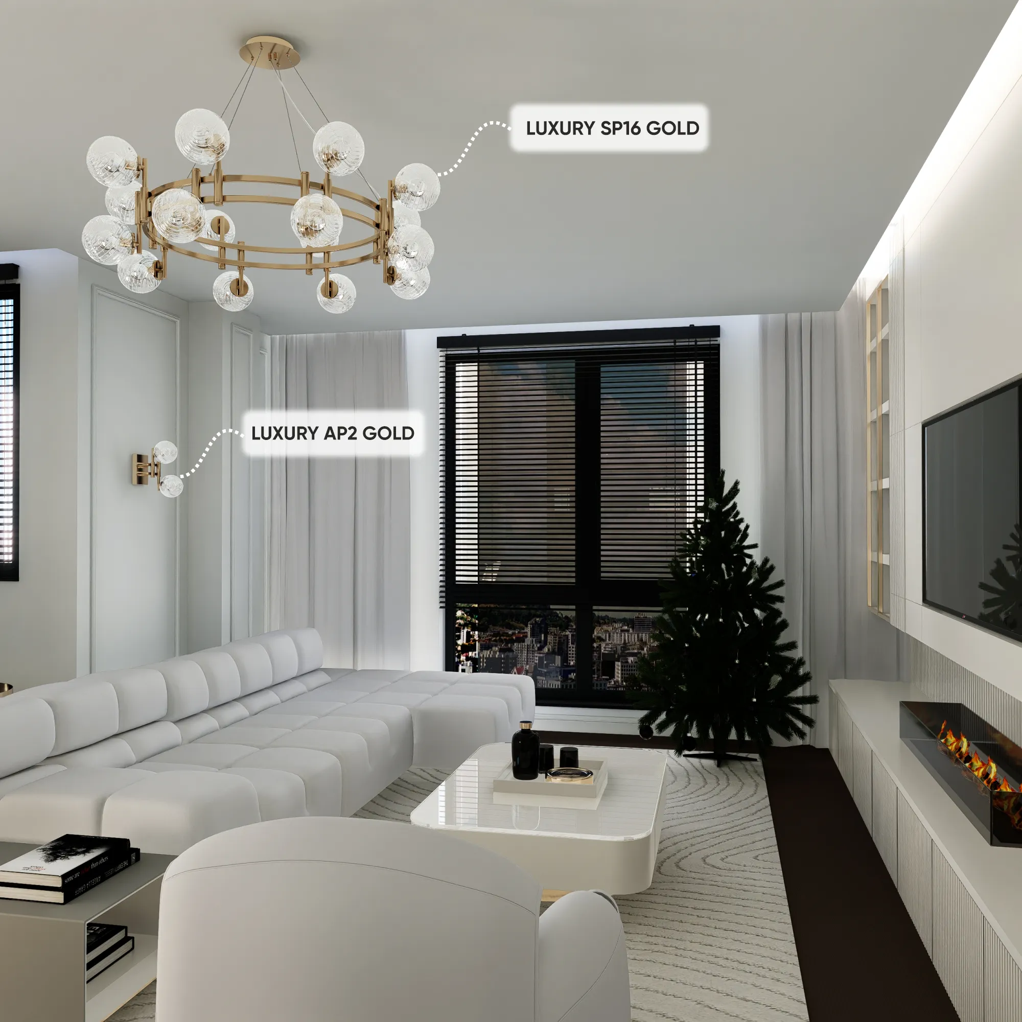Люстра Crystal Lux LUXURY SP16 GOLD