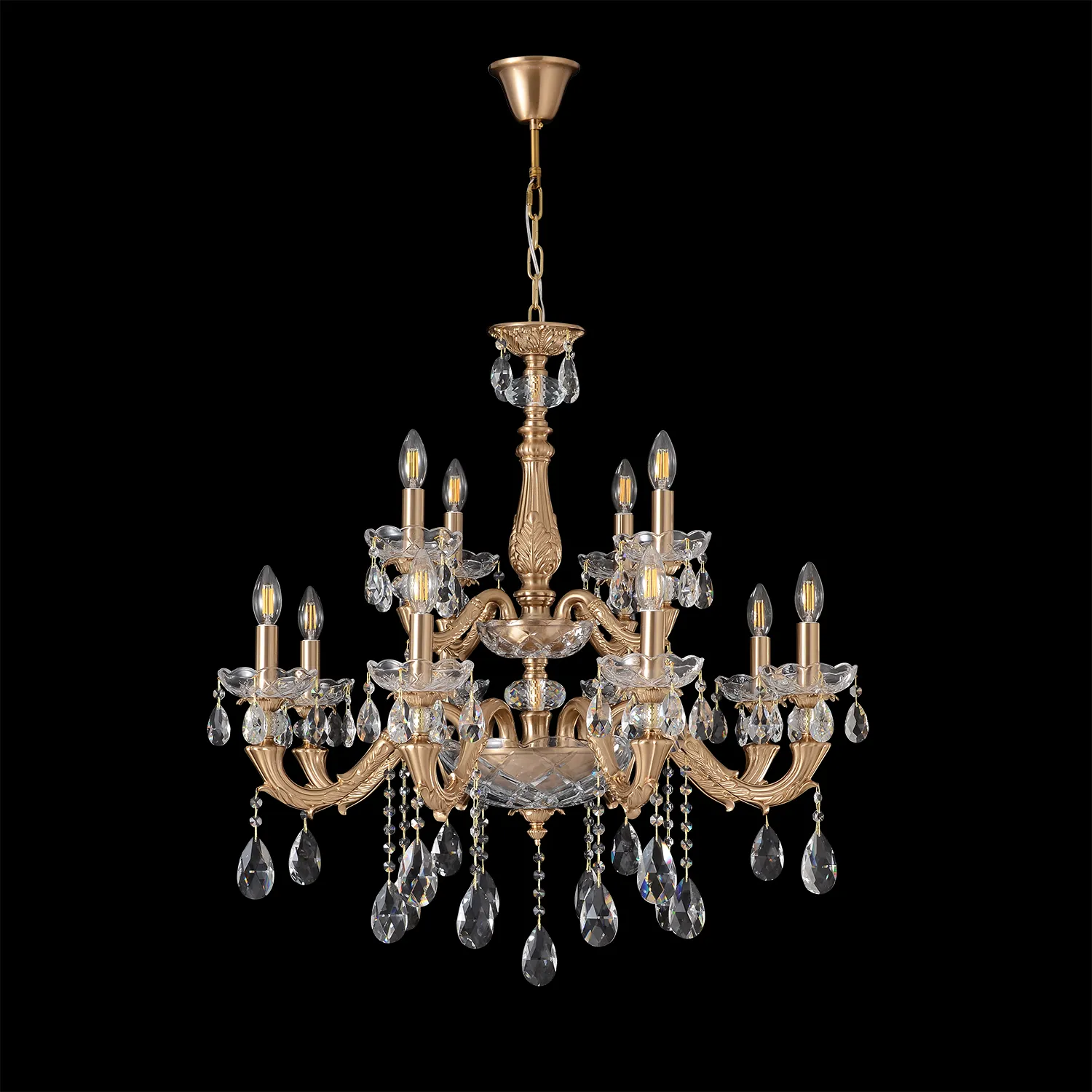 Люстра Crystal Lux ELIZABETH SP8+4 BRASS