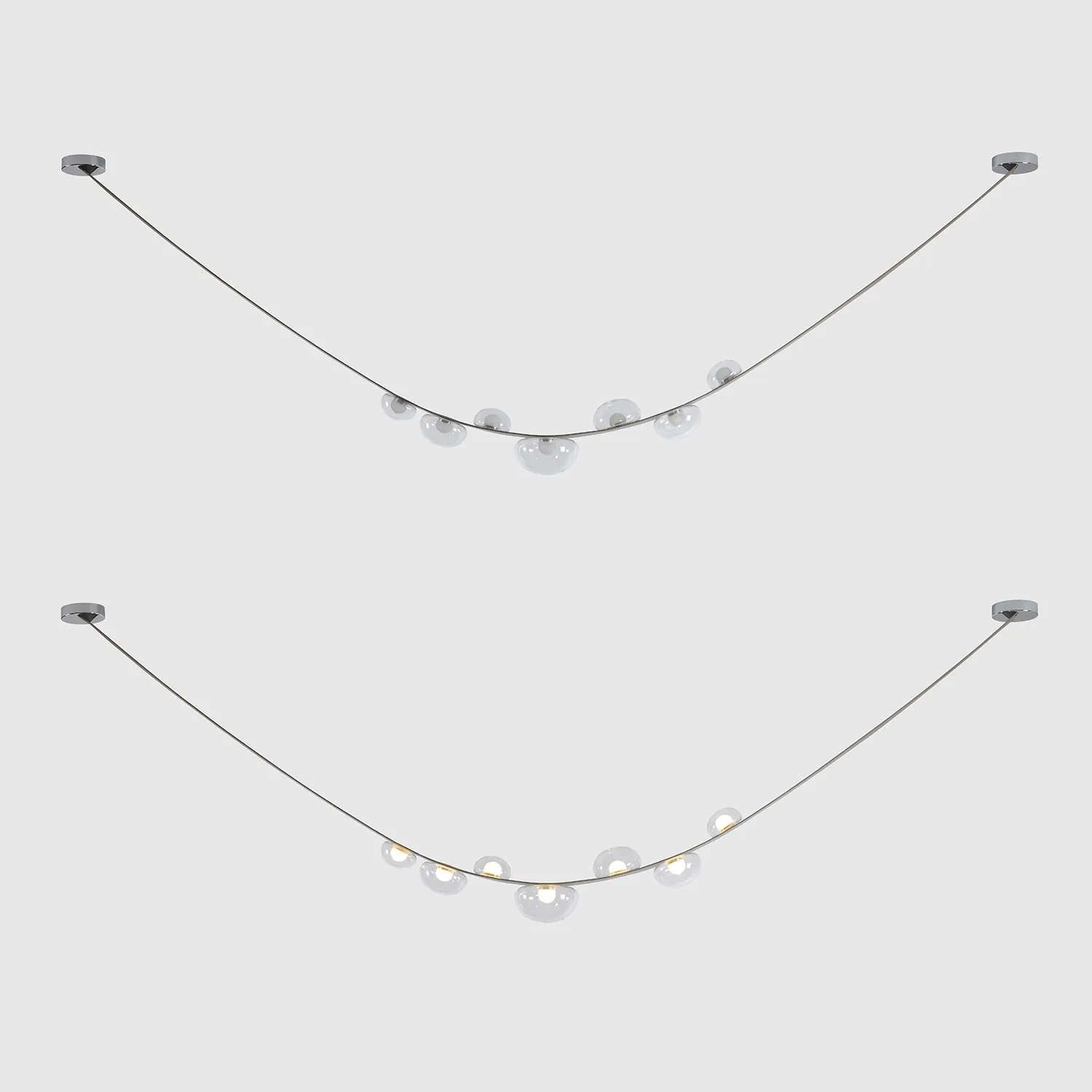 Светильник подвесной Crystal Lux BOSQUE SP7 L3000 GREY/TRANSPARENT