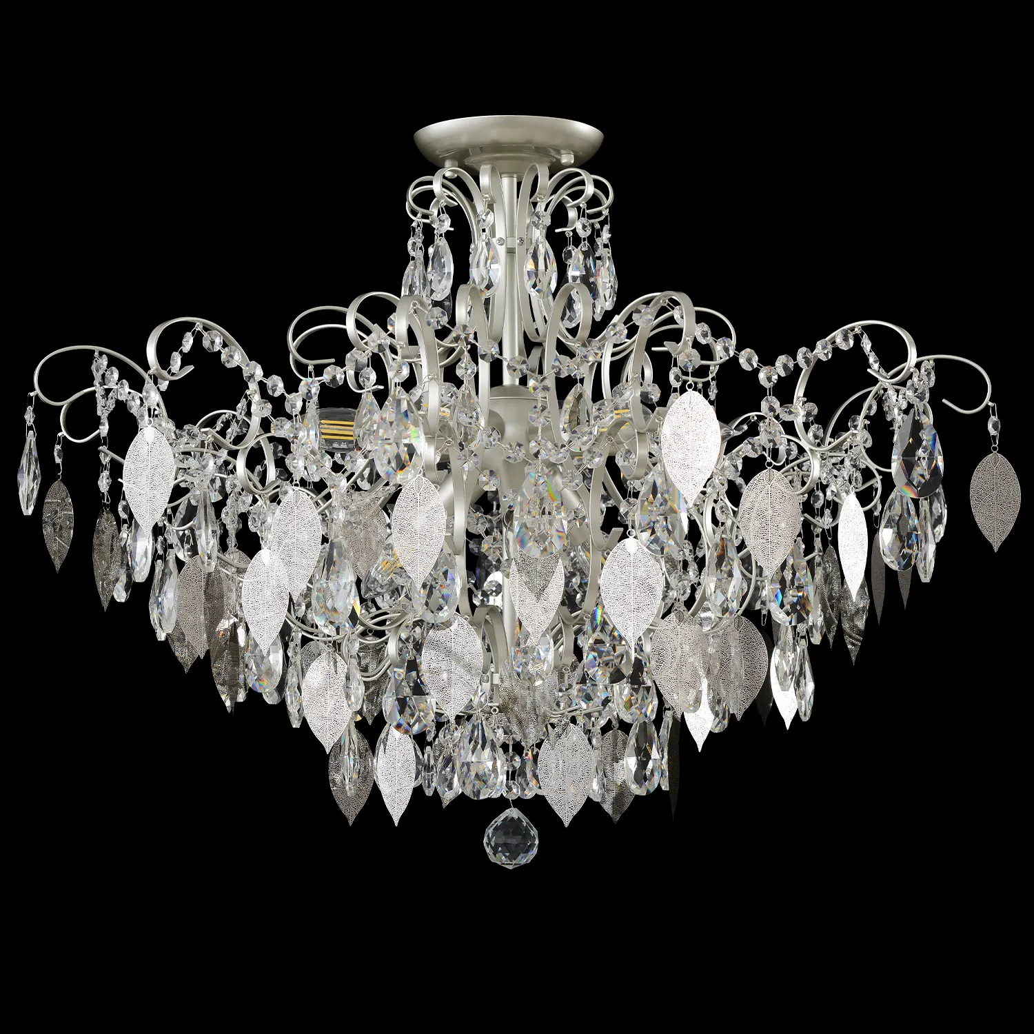 Светильник потолочный Crystal Lux ESMIRALDA PL9 SILVER
