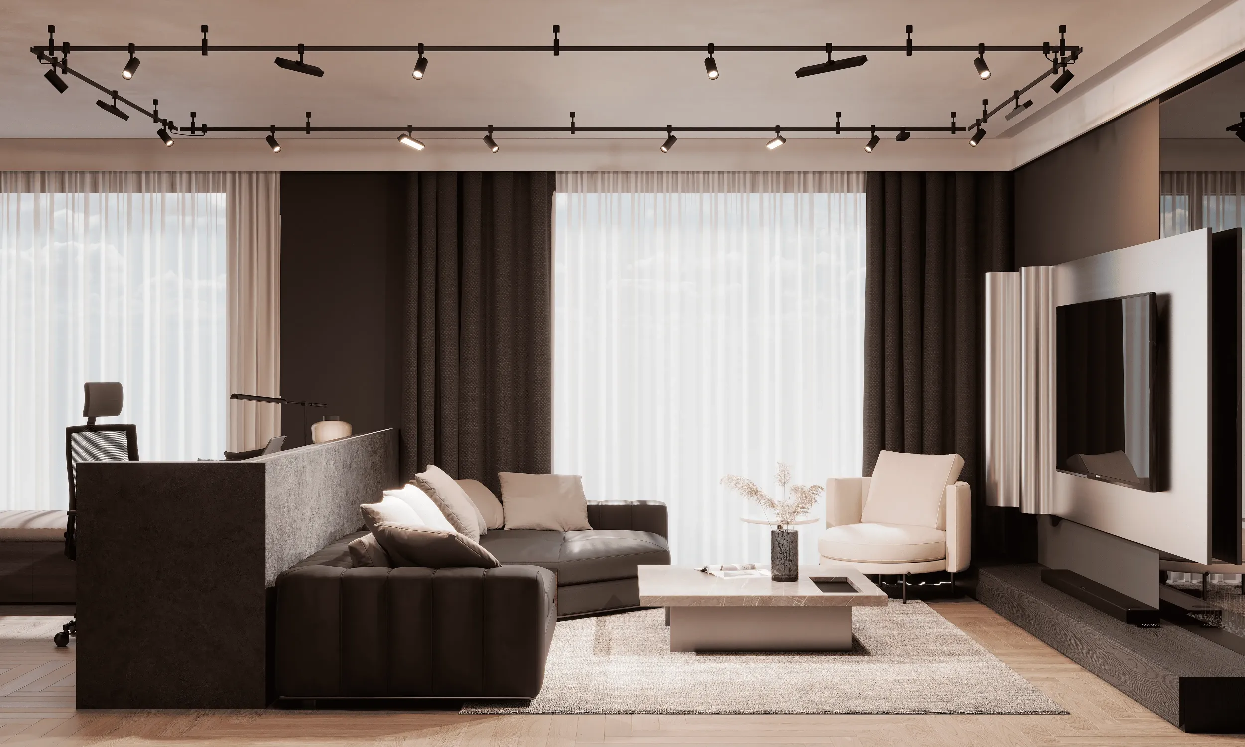 Шинопровод магнитный Crystal Lux CLT 0.117 01 L2000 BL