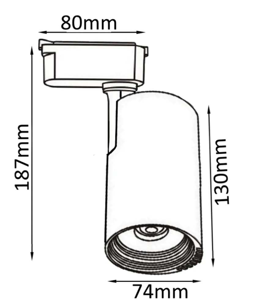 Cветильник трековый однофазный Crystal Lux CLT 0.31 007 20W BL