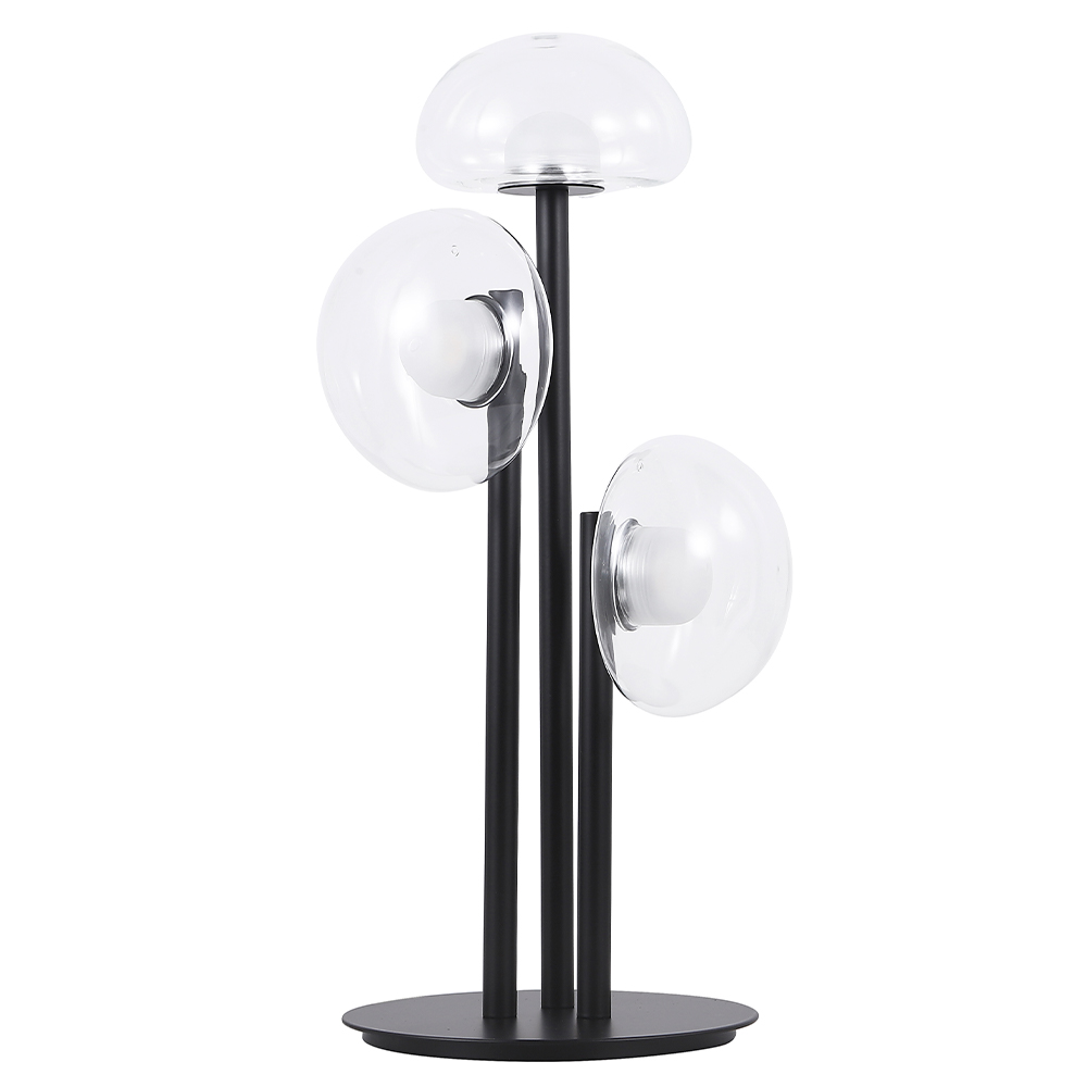 Настольная лампа crystal lux bosque lg3 black/transparent