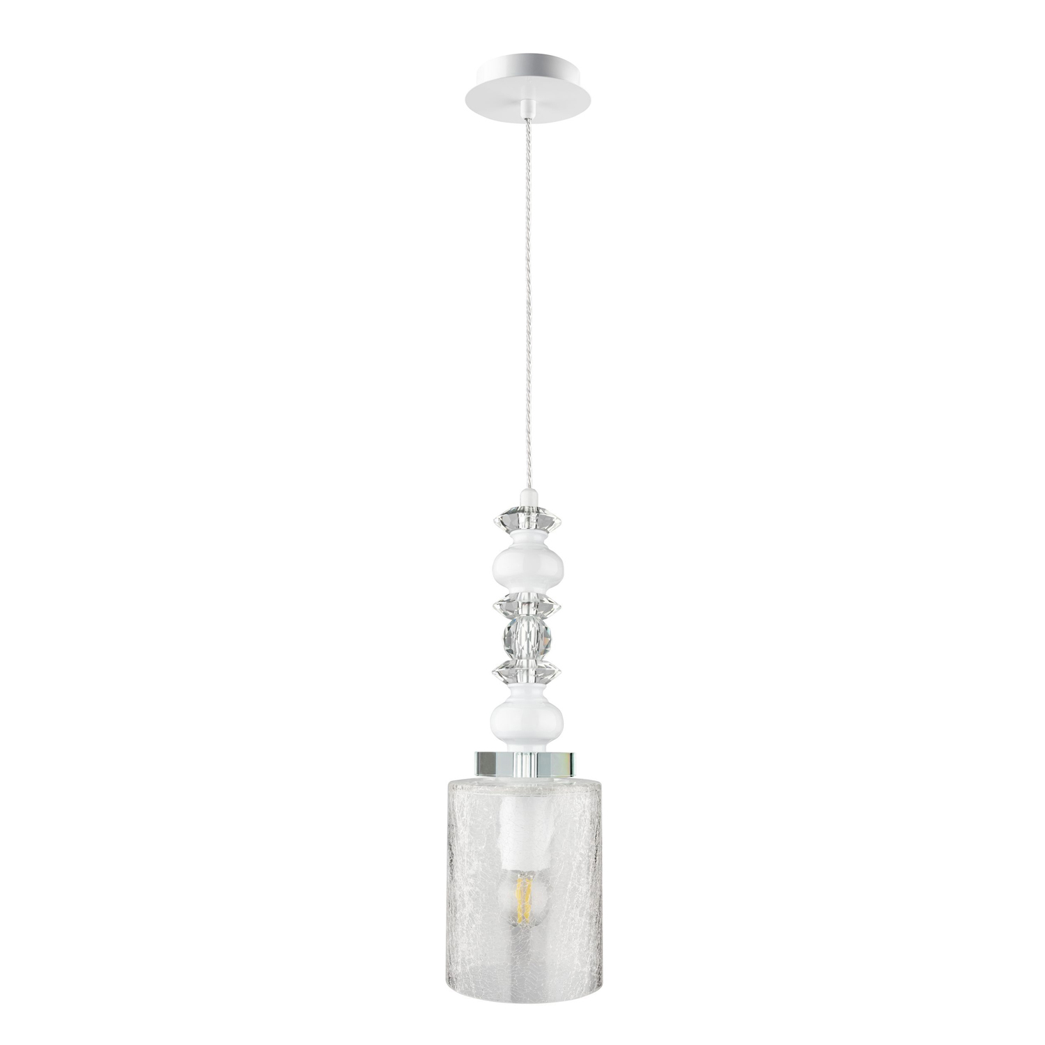 Светильник подвесной crystal lux mateo sp1 white