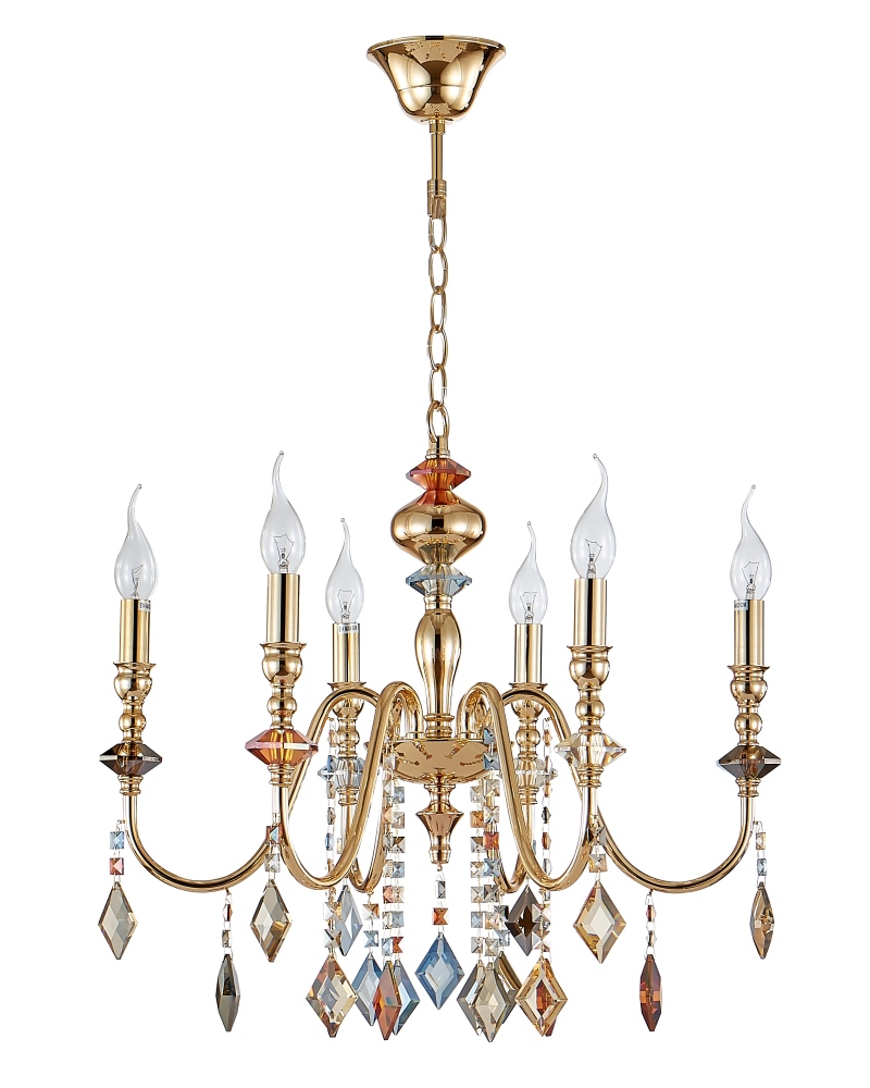 Люстра crystal lux mercedes sp6 gold/color