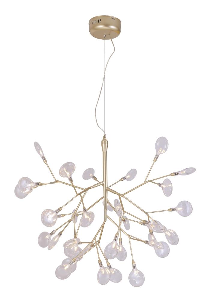 Светильник подвесной crystal lux evita sp36 gold/transparent