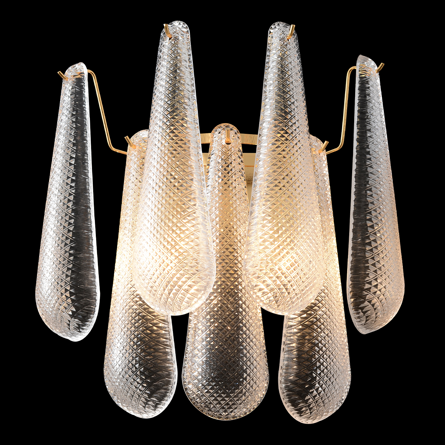 Бра crystal lux fontain ap2 gold