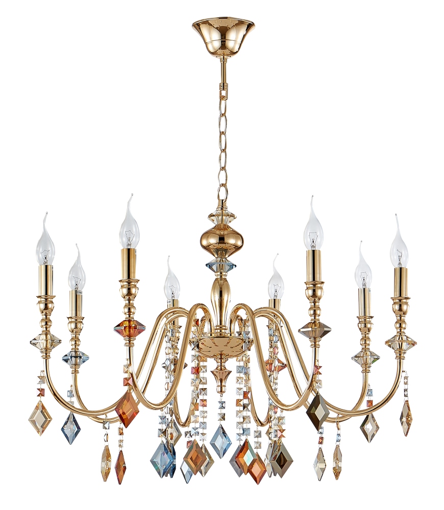 Люстра crystal lux mercedes sp8 gold/color