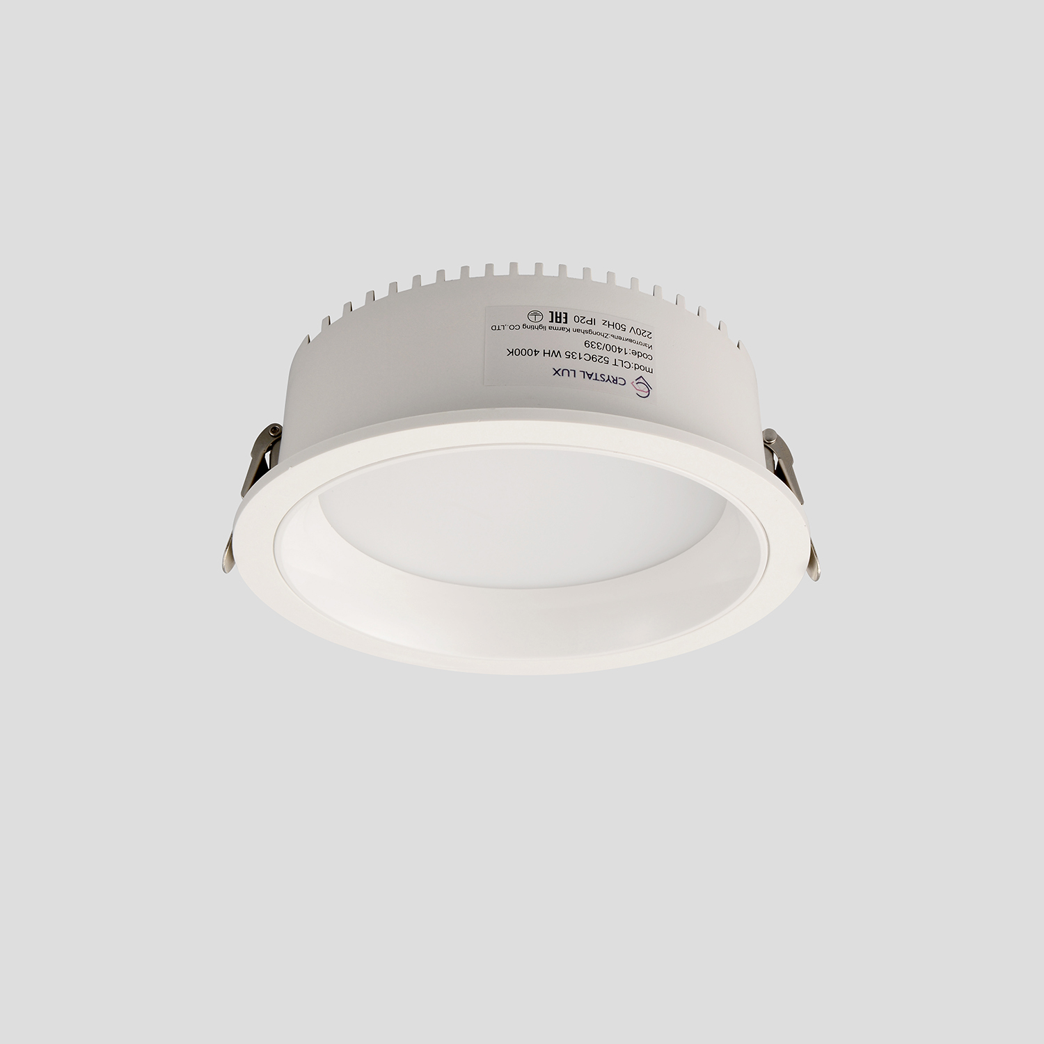 Светильник встраиваемый crystal lux clt 529c135 wh 4000k