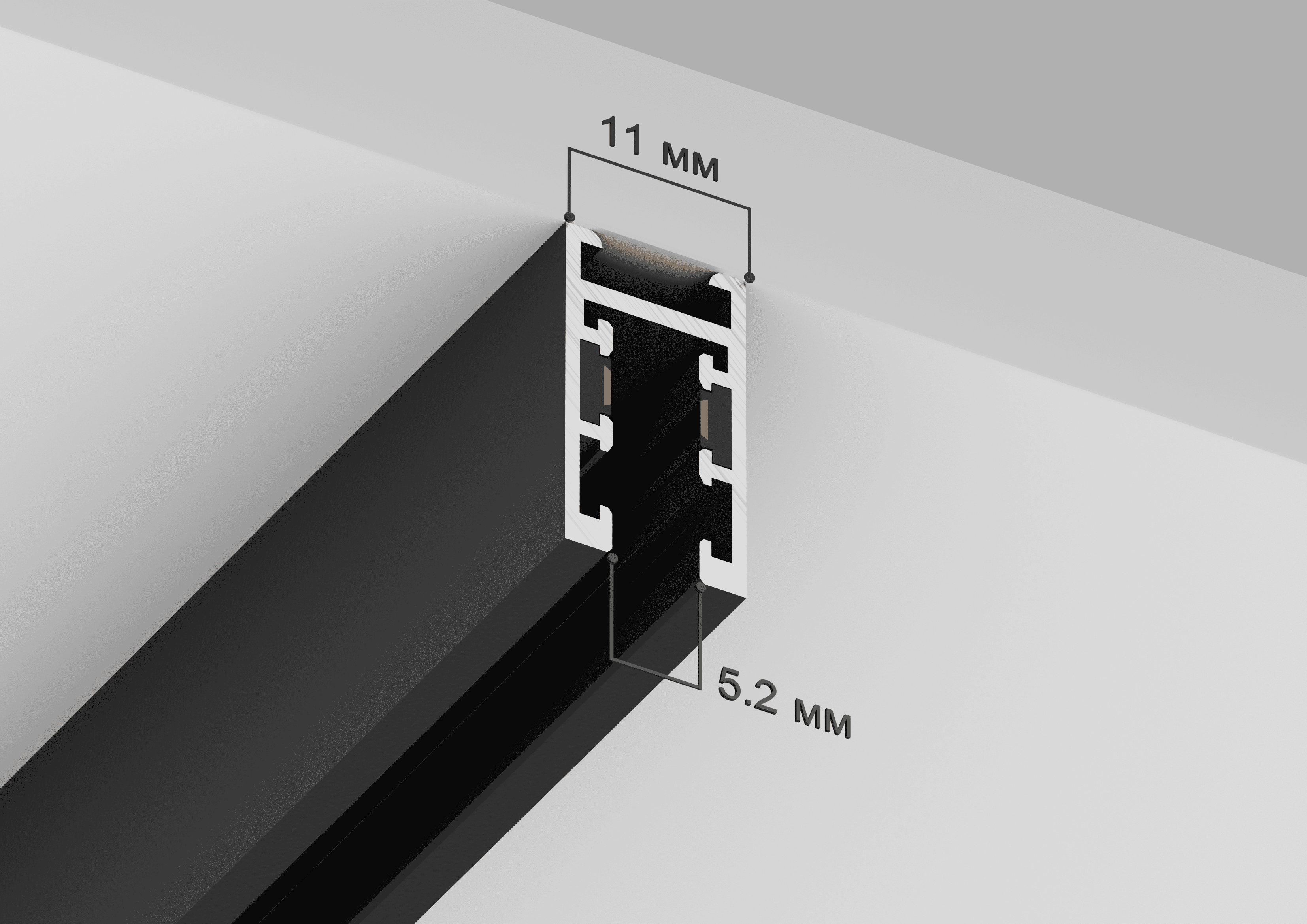 Шинопровод магнитный накладной Crystal Lux CLT 0.116 01 L2000 BL