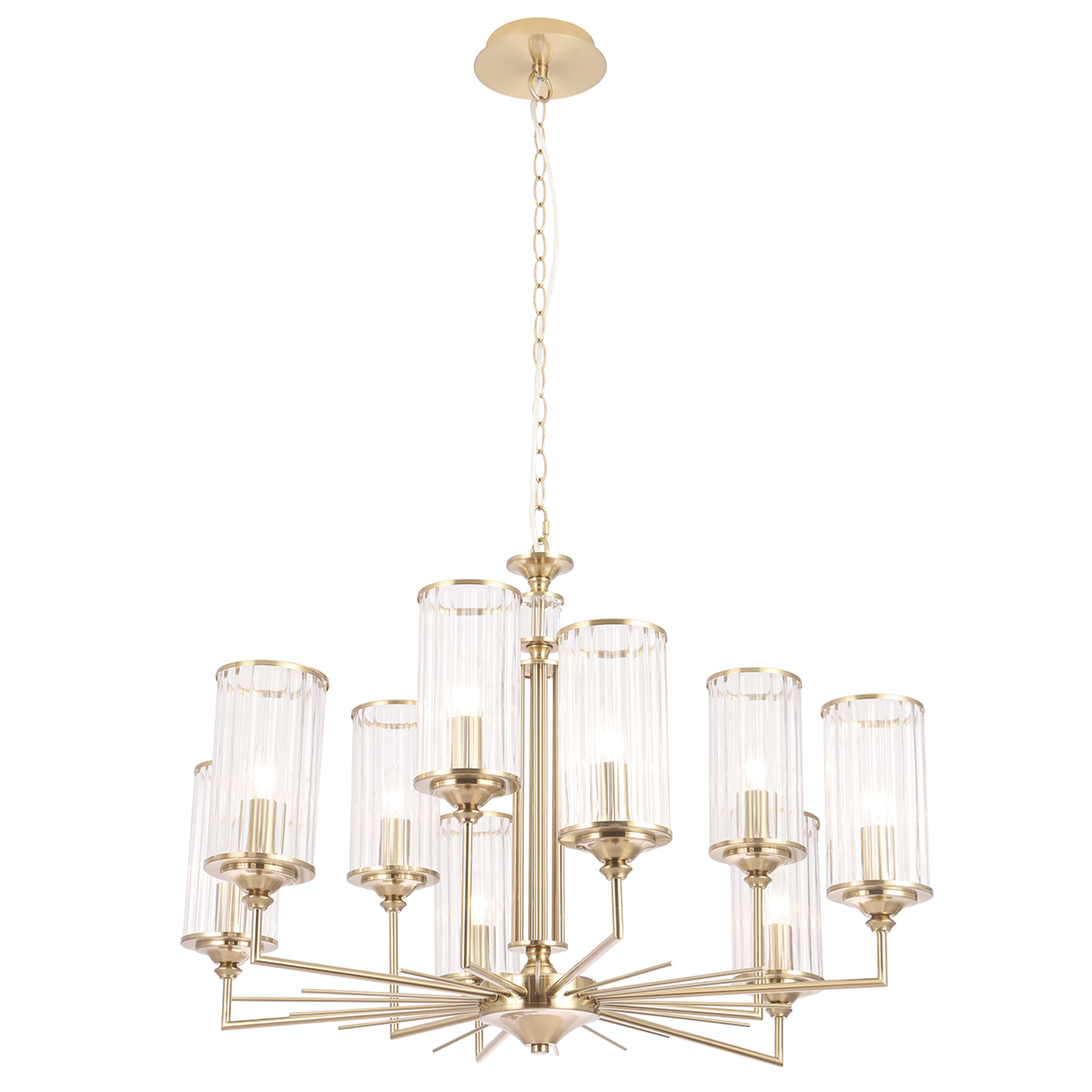 Люстра crystal lux gloria sp9 brass