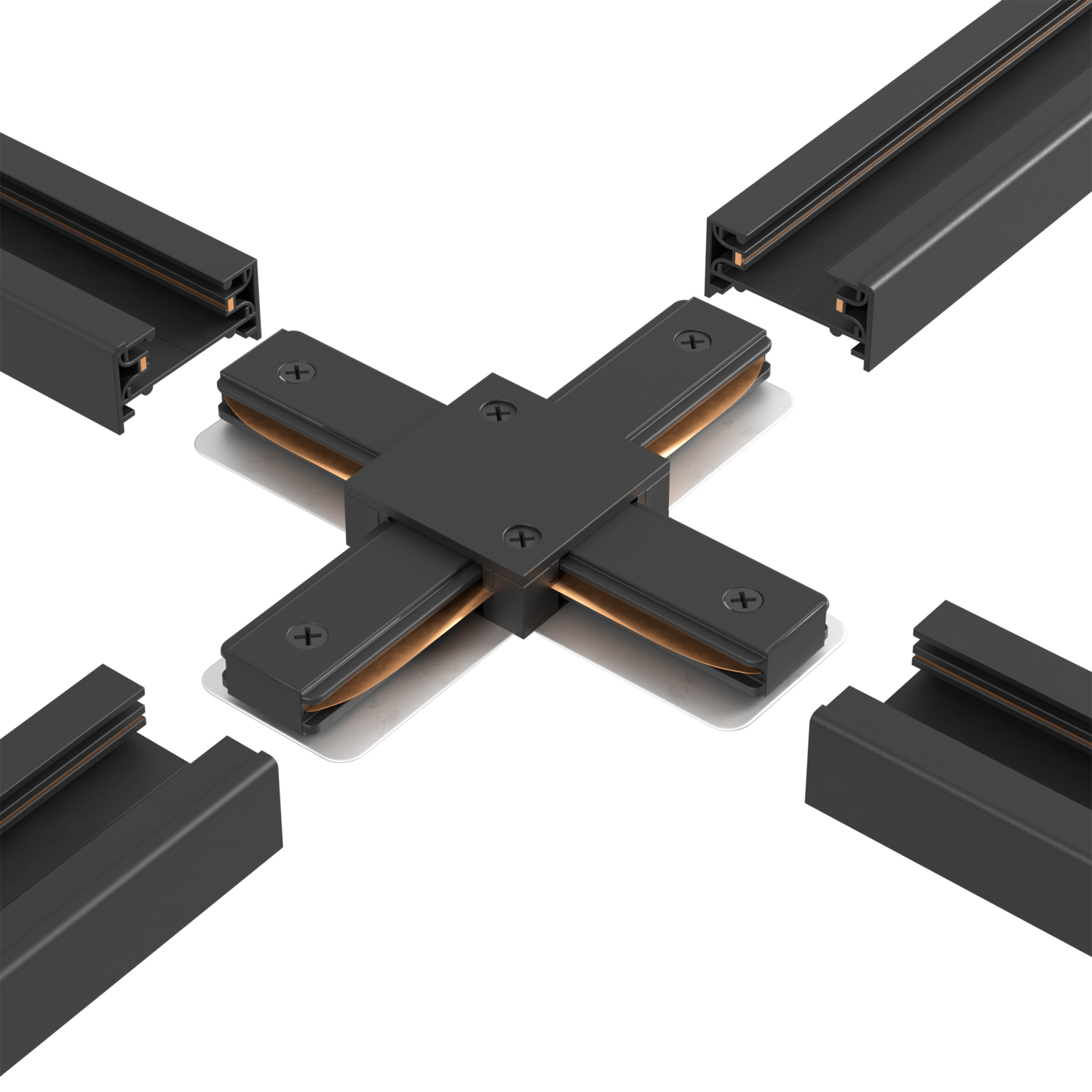 Соединитель x-образный (однофазный) crystal lux clt 0.211 09 bl