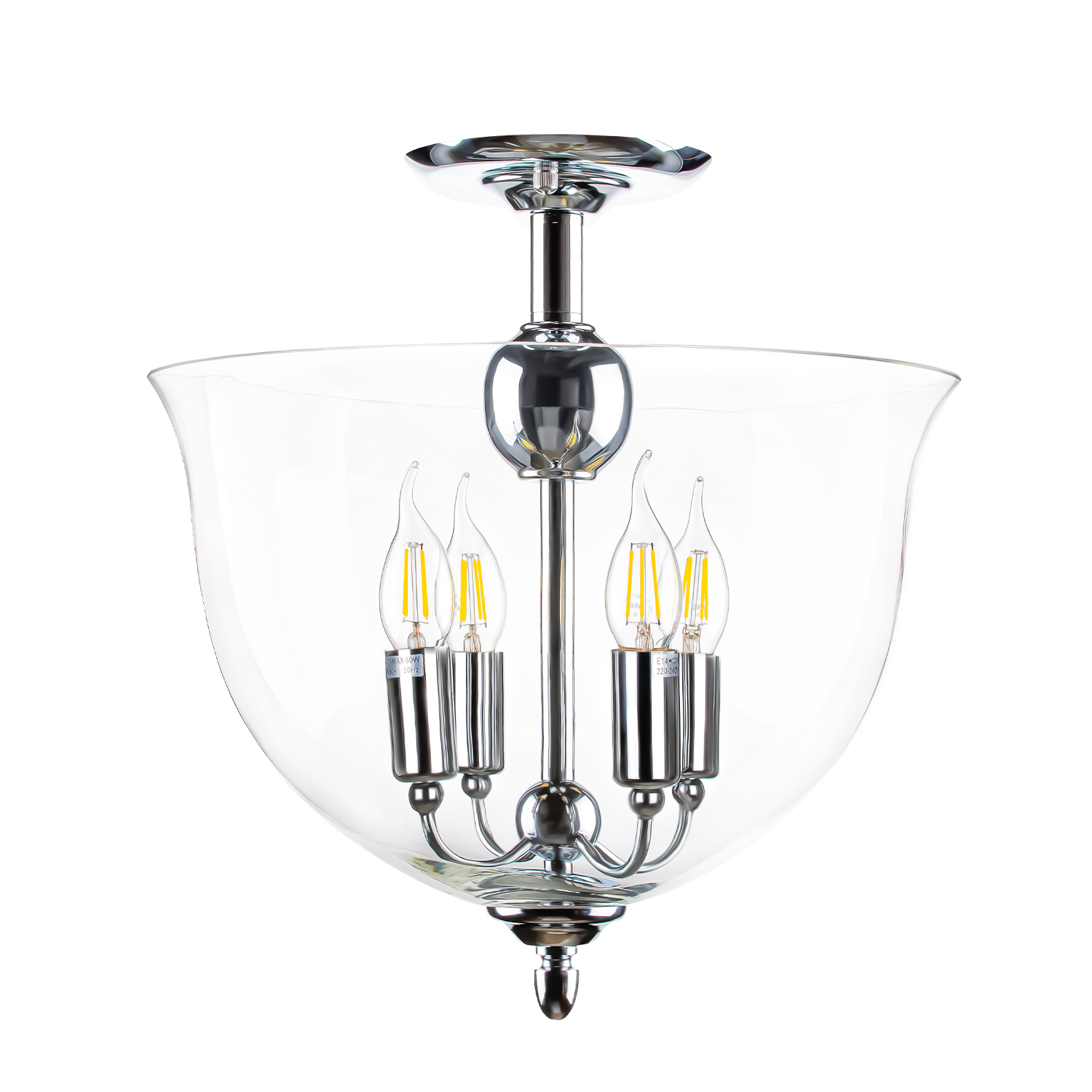 Светильник потолочный crystal lux atlas pl4 chrome