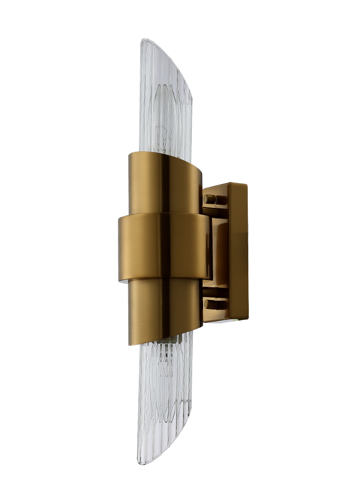 Бра crystal lux justo ap2 brass
