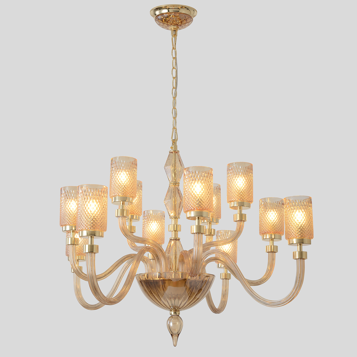 Люстра crystal lux silvestro sp12 amber