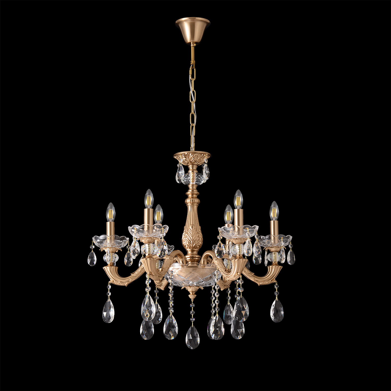 Люстра Crystal Lux ELIZABETH SP6 BRASS