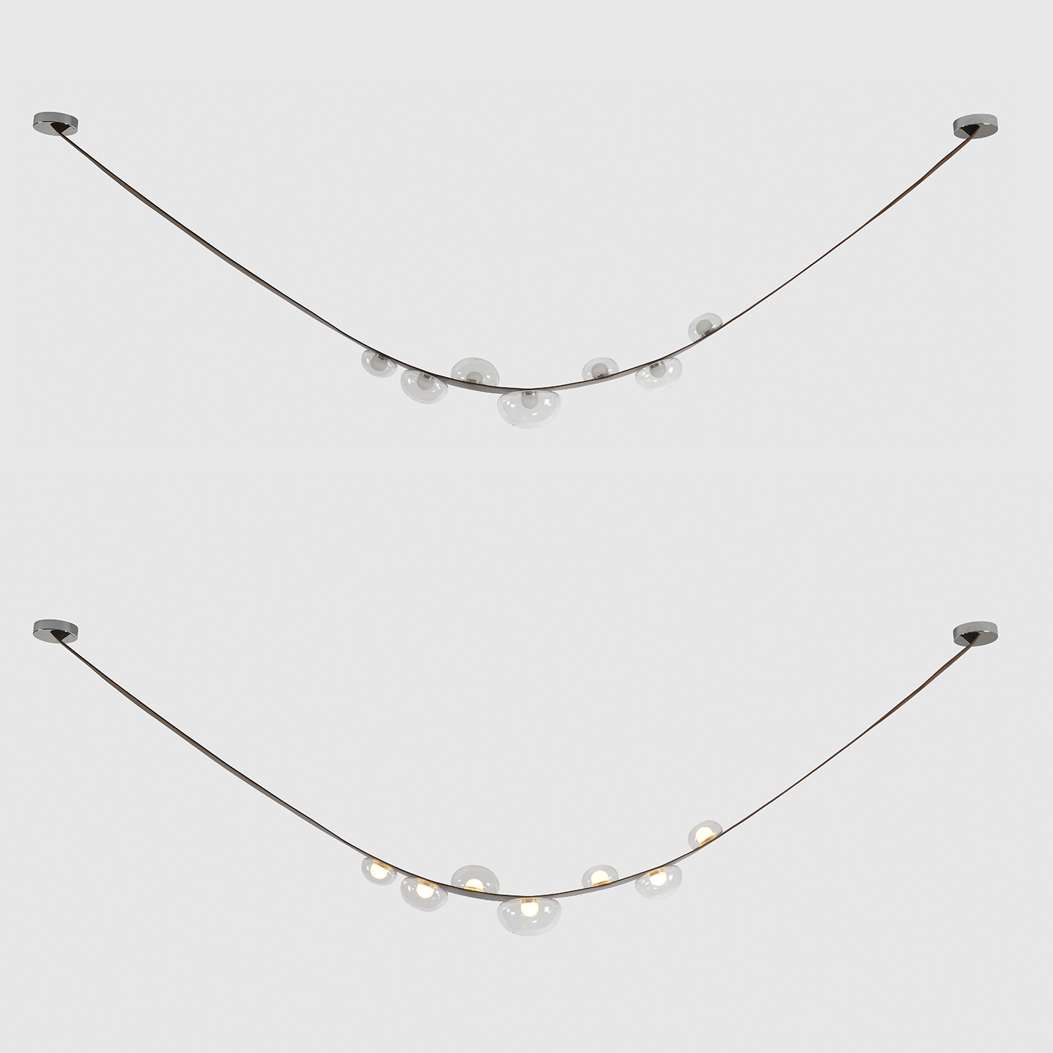 Светильник подвесной crystal lux bosque sp7 l3000 brown/transparent