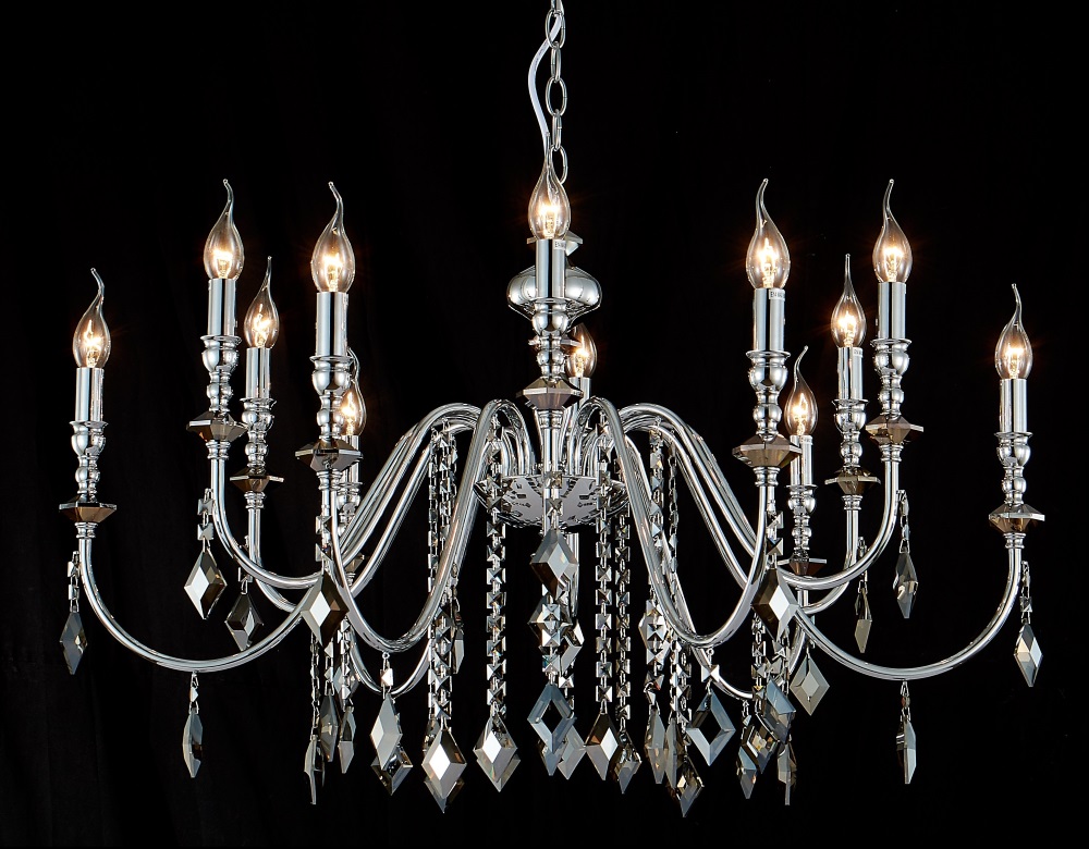 Люстра crystal lux mercedes sp6+6 chrome/smoke