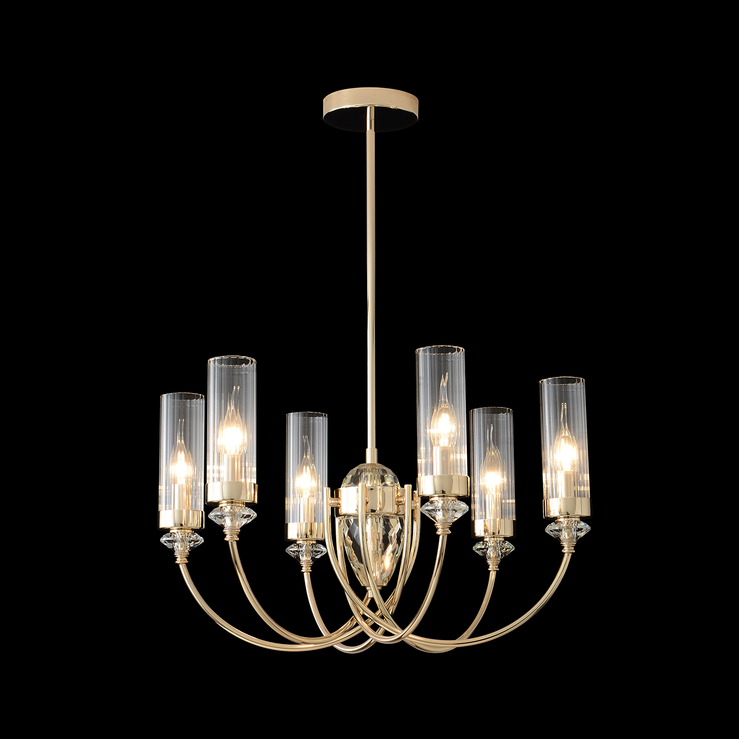 Люстра crystal lux secret sp6 gold