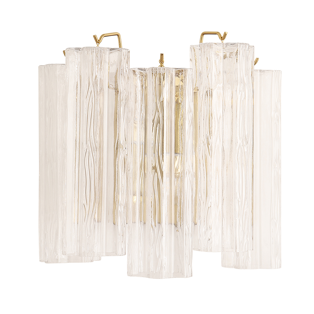 Бра crystal lux rose ap2 brass