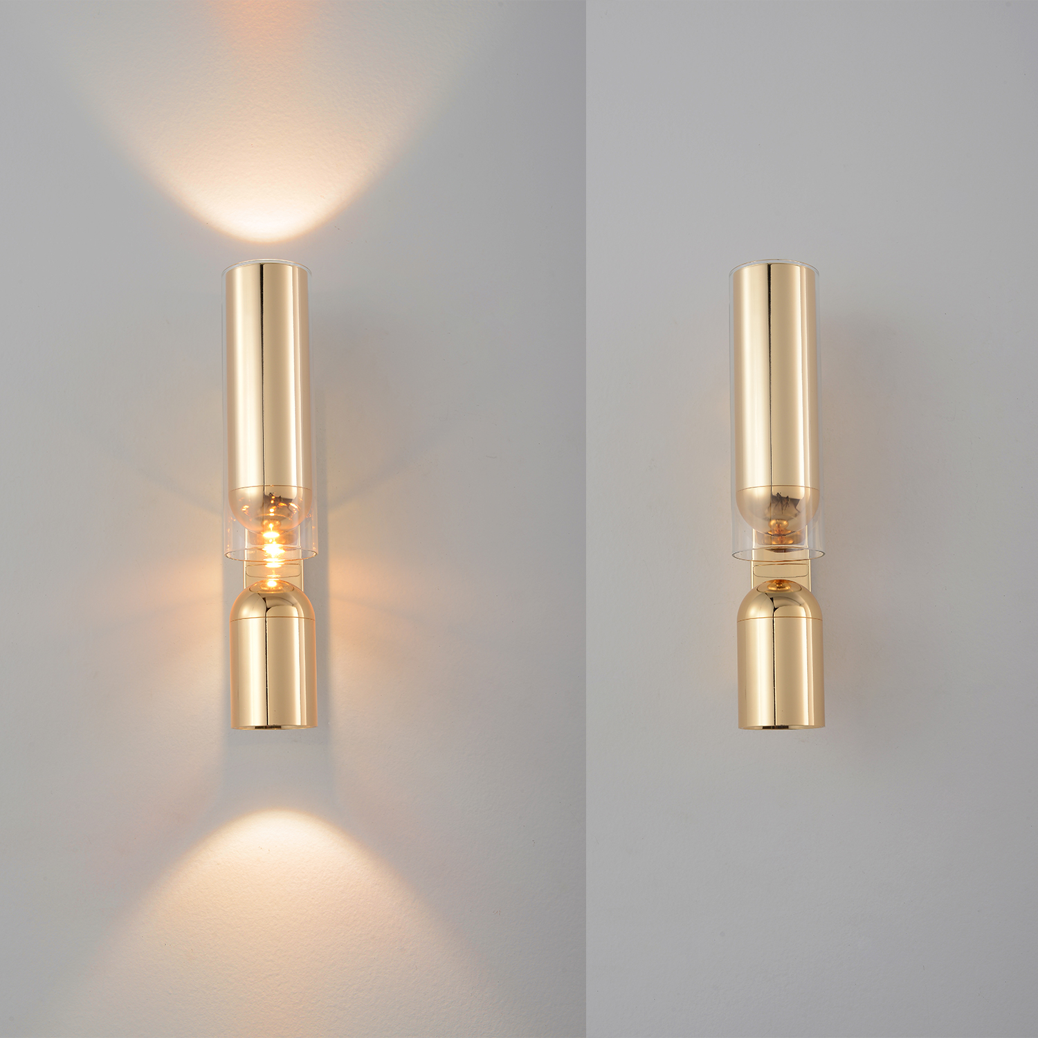 Бра crystal lux vento ap15w led gold