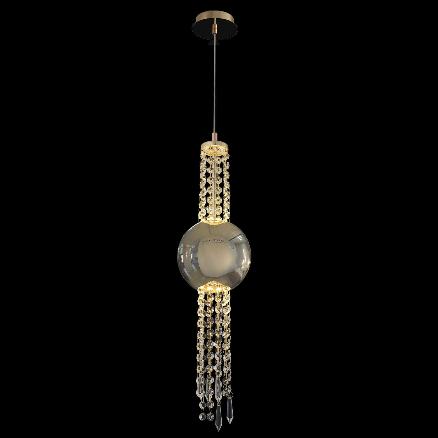 Светильник подвесной crystal lux navajo sp3w led gold