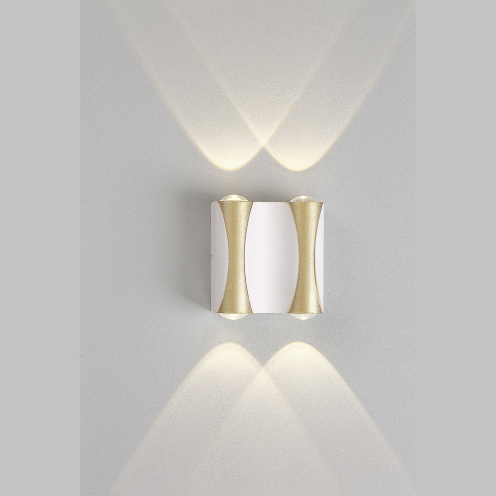 Бра crystal lux clt 022w2 wh-go 4000k