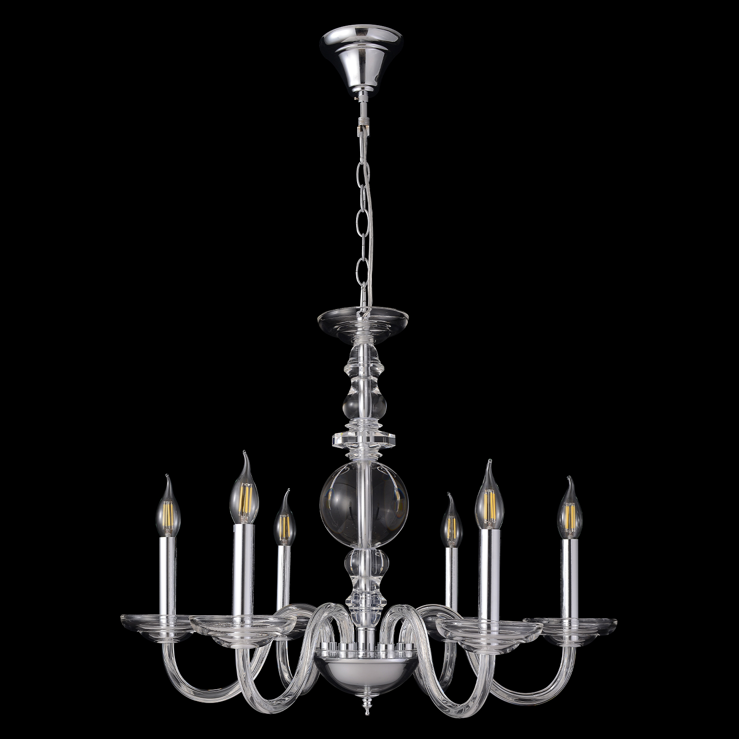 Люстра crystal lux arabesque sp6 chrome
