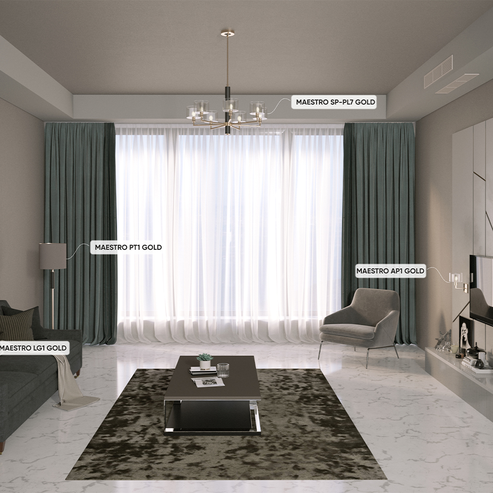 Торшеры crystal lux maestro pt1 gold