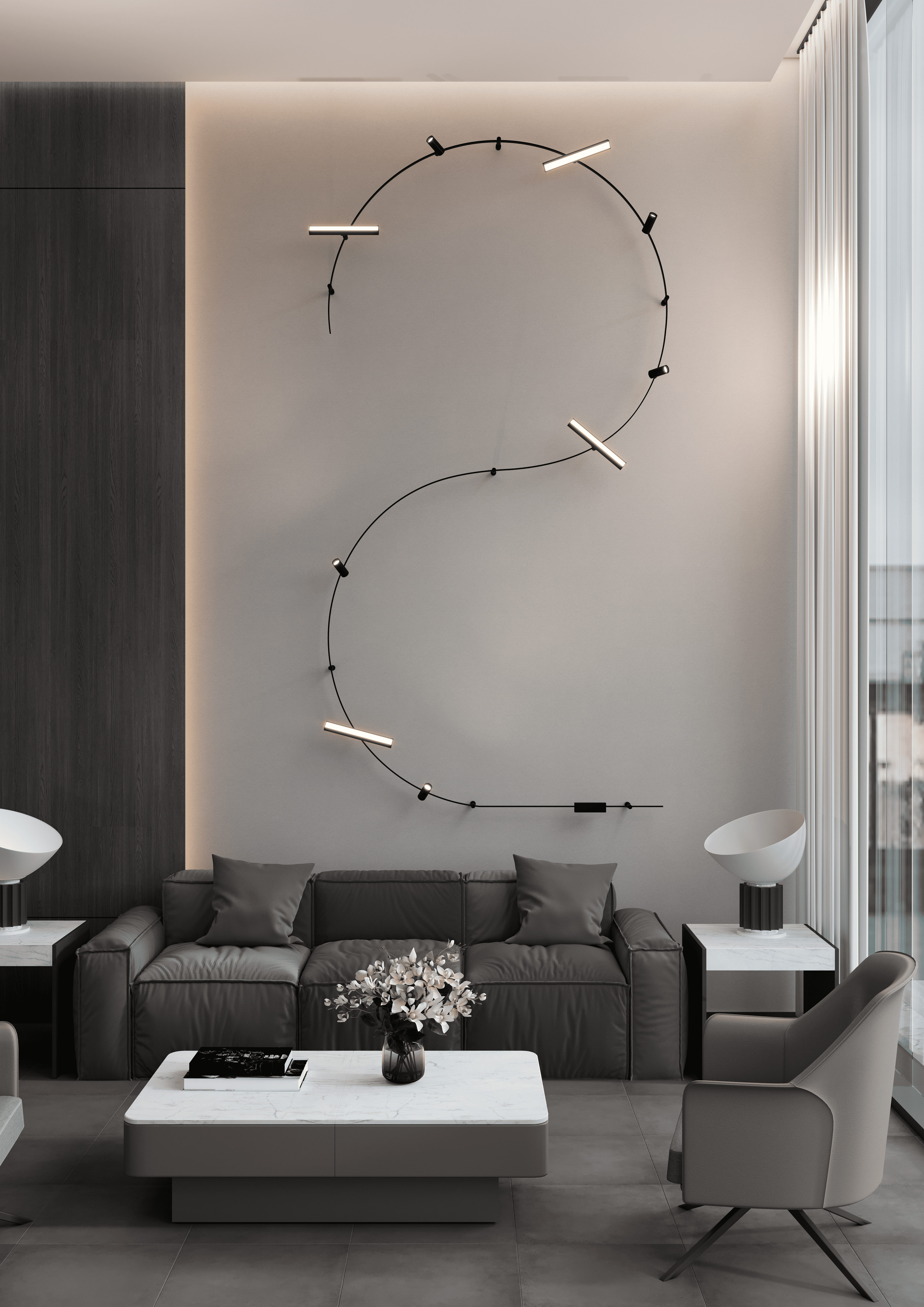 Шинопровод магнитный гибкий Crystal Lux CLT 0.117 01 L1000 BL