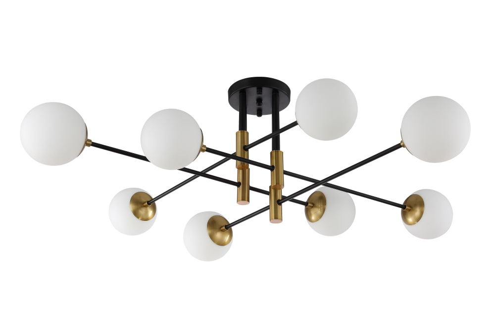 Светильник потолочный crystal lux fidel pl8 black